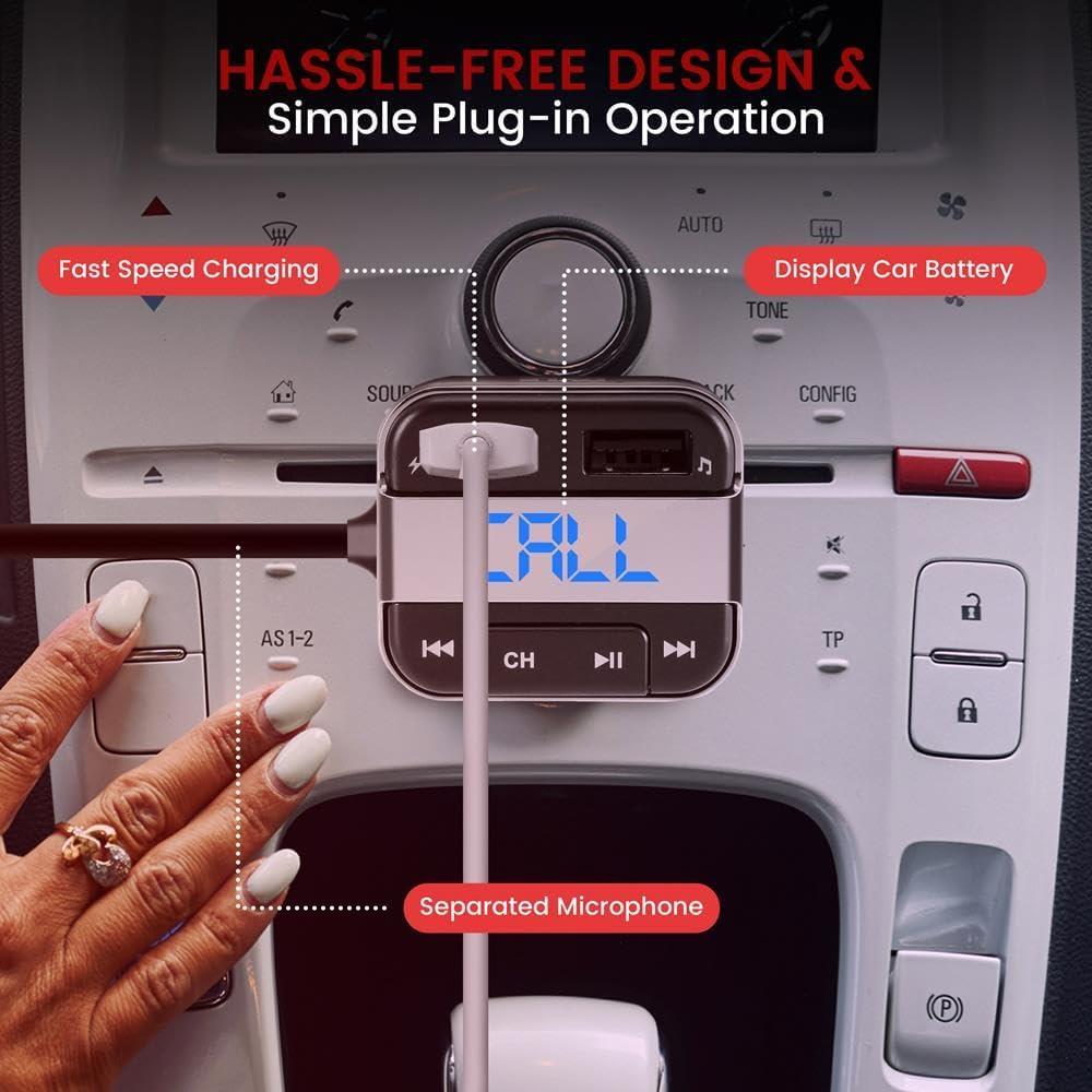 Transmisor FM Bluetooth Pyle PBT91.5 con USB y SD