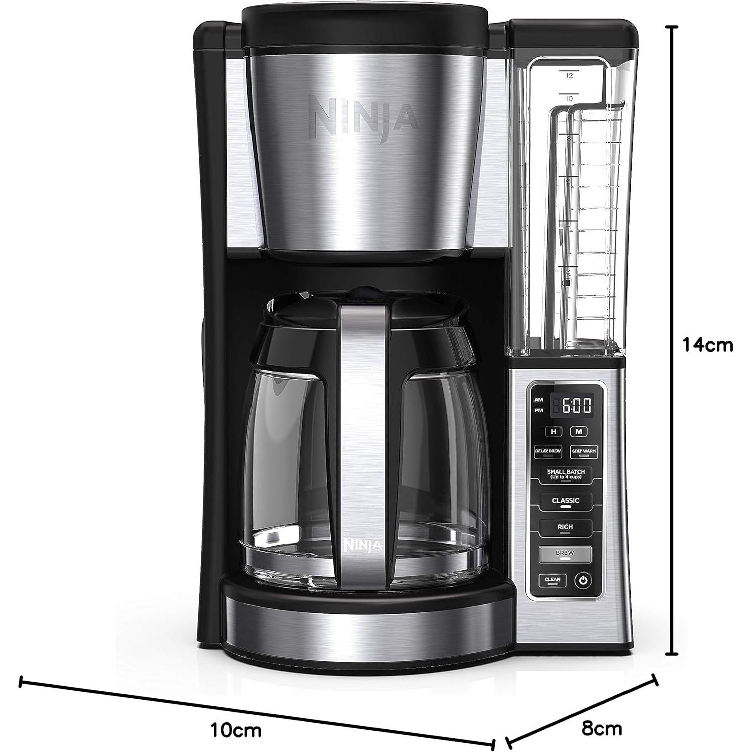 Cafetera Programable Ninja CE251 12 Tazas Acero Inoxidable