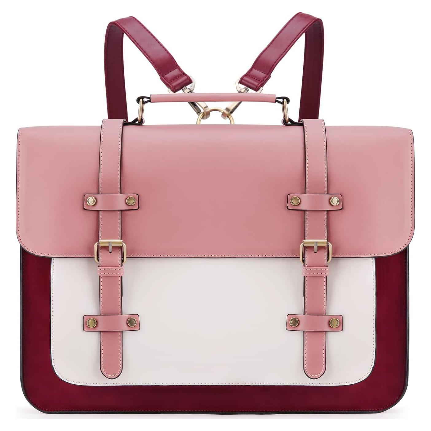 Bolsa para Laptop ECOSUSI Rosa 15.6" Cuero Vegano