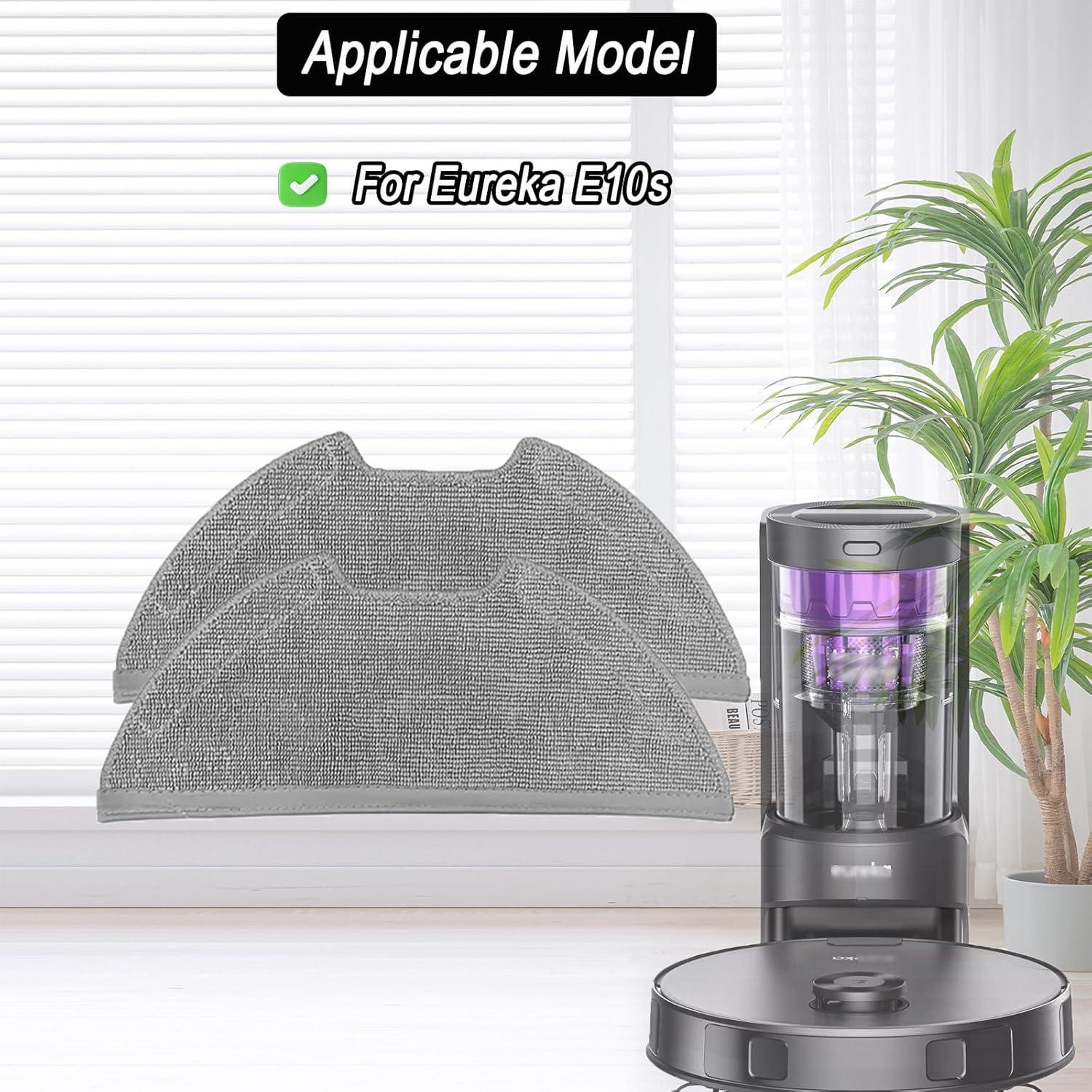 Almohadillas de trapeador Frexusuent para aspiradora robótica Eureka E10s - 6 unidades lavables