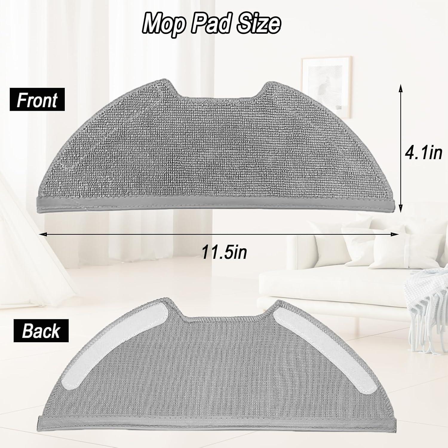 Almohadillas de trapeador Frexusuent para aspiradora robótica Eureka E10s - 6 unidades lavables