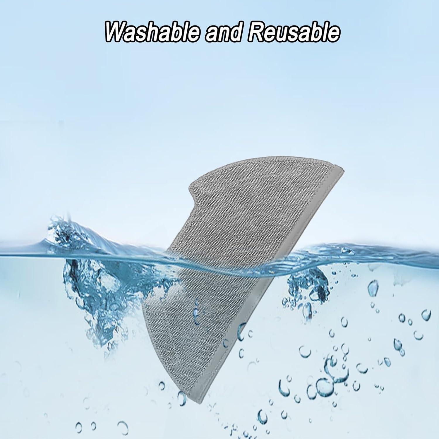 Almohadillas de trapeador Frexusuent para aspiradora robótica Eureka E10s - 6 unidades lavables