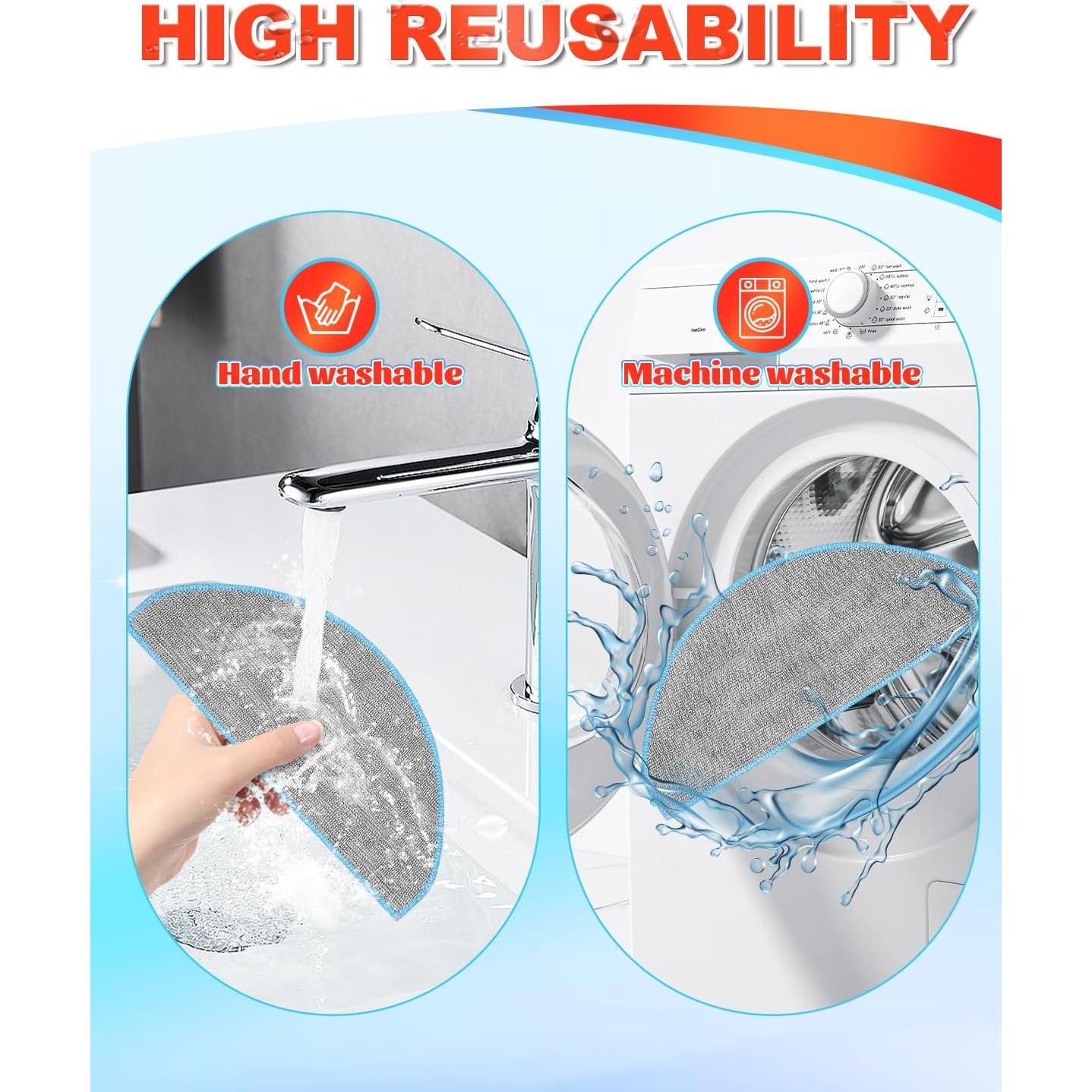 Paquete de 6 Paños de Mopa Microfibra DR DAPPER para iRobot Roomba