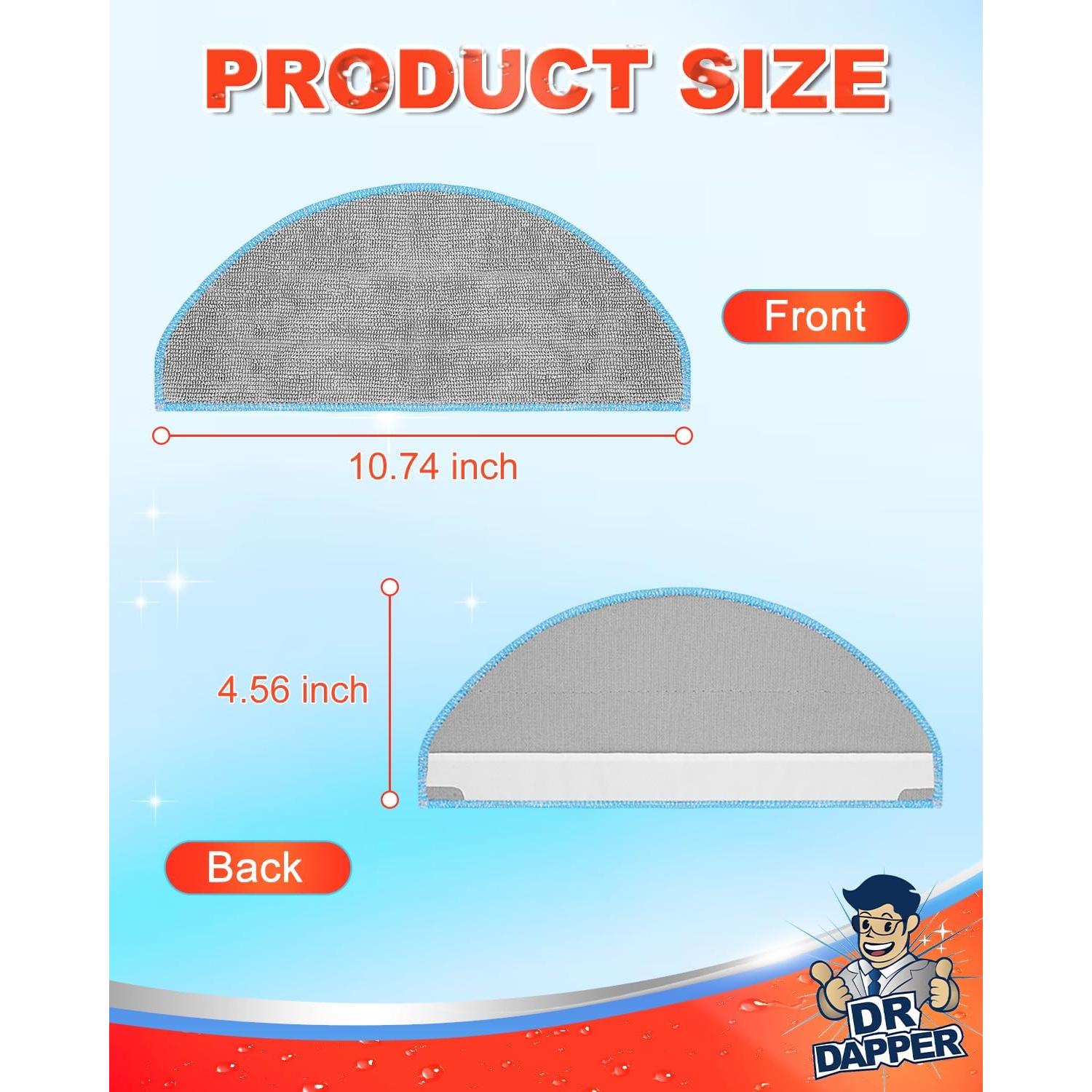 Paquete de 6 Paños de Mopa Microfibra DR DAPPER para iRobot Roomba