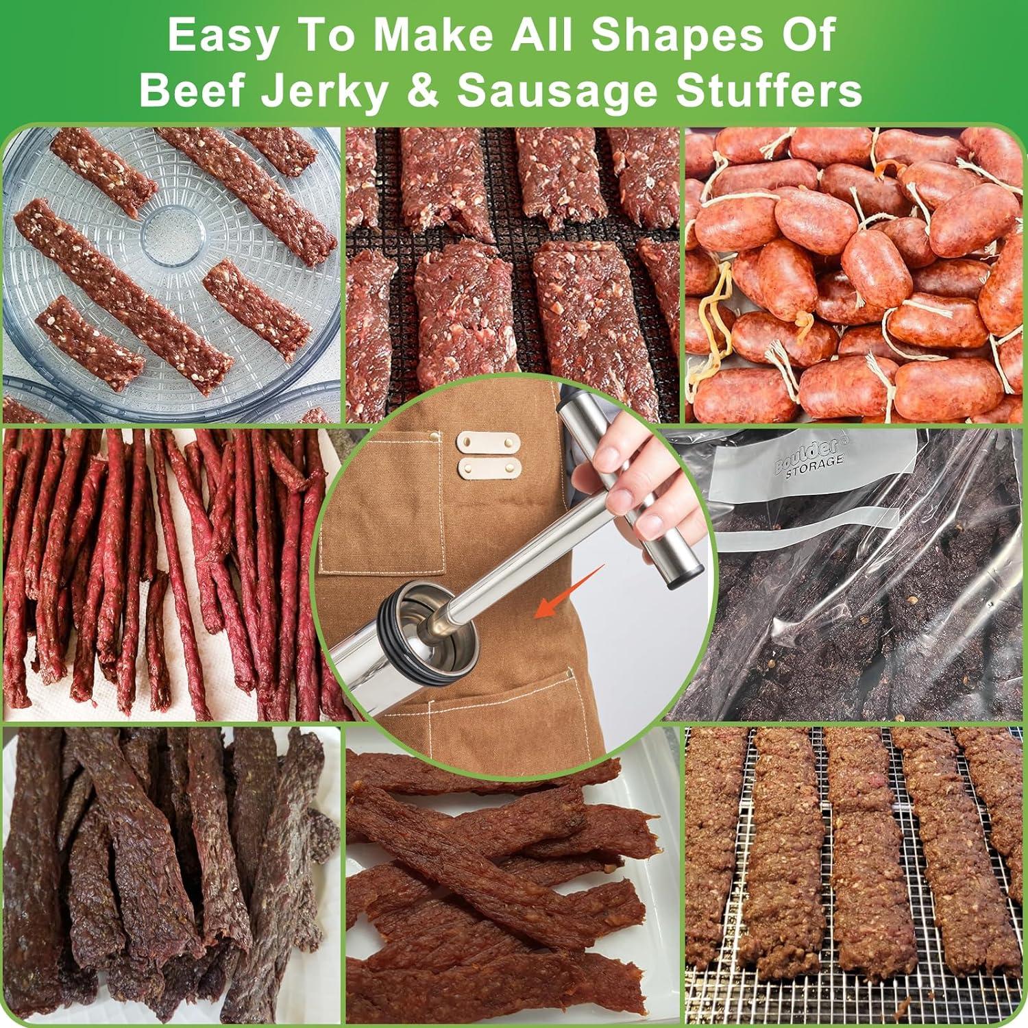 Pistola para Jerky MTOGALT de Acero Inoxidable 2LB 12 Piezas