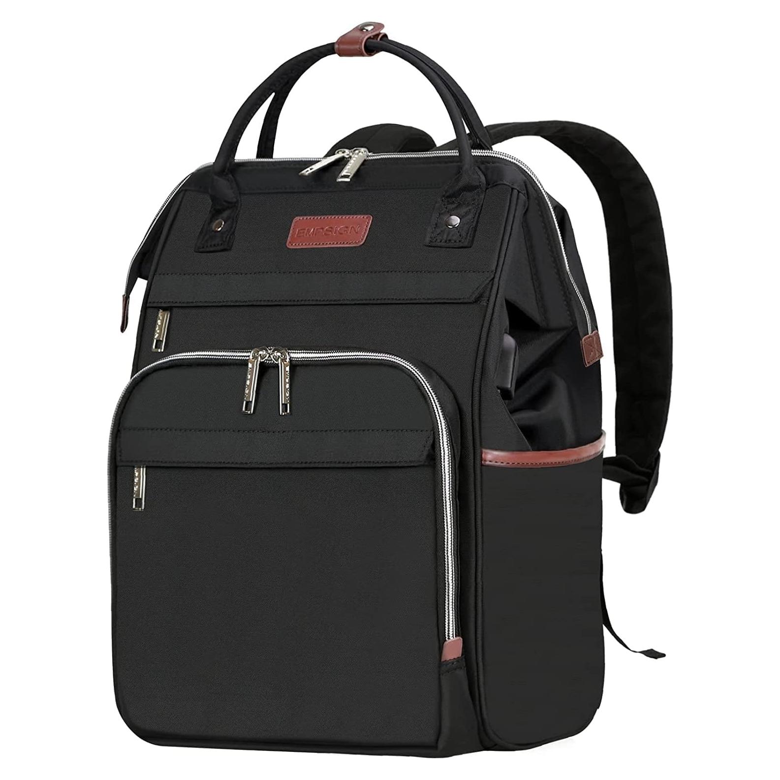 Mochila para Laptop EMPSIGN 15.6" Negra con USB y RFID