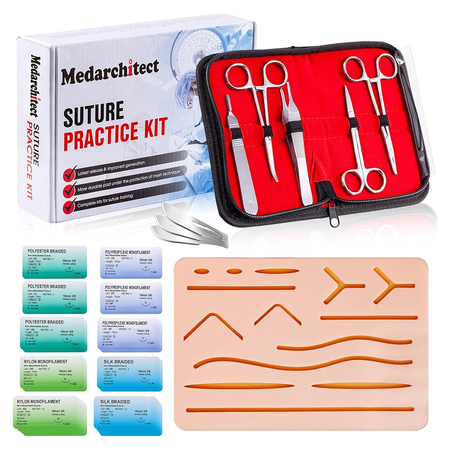 Kit de Práctica de Suturas Medarchitect 30 Piezas