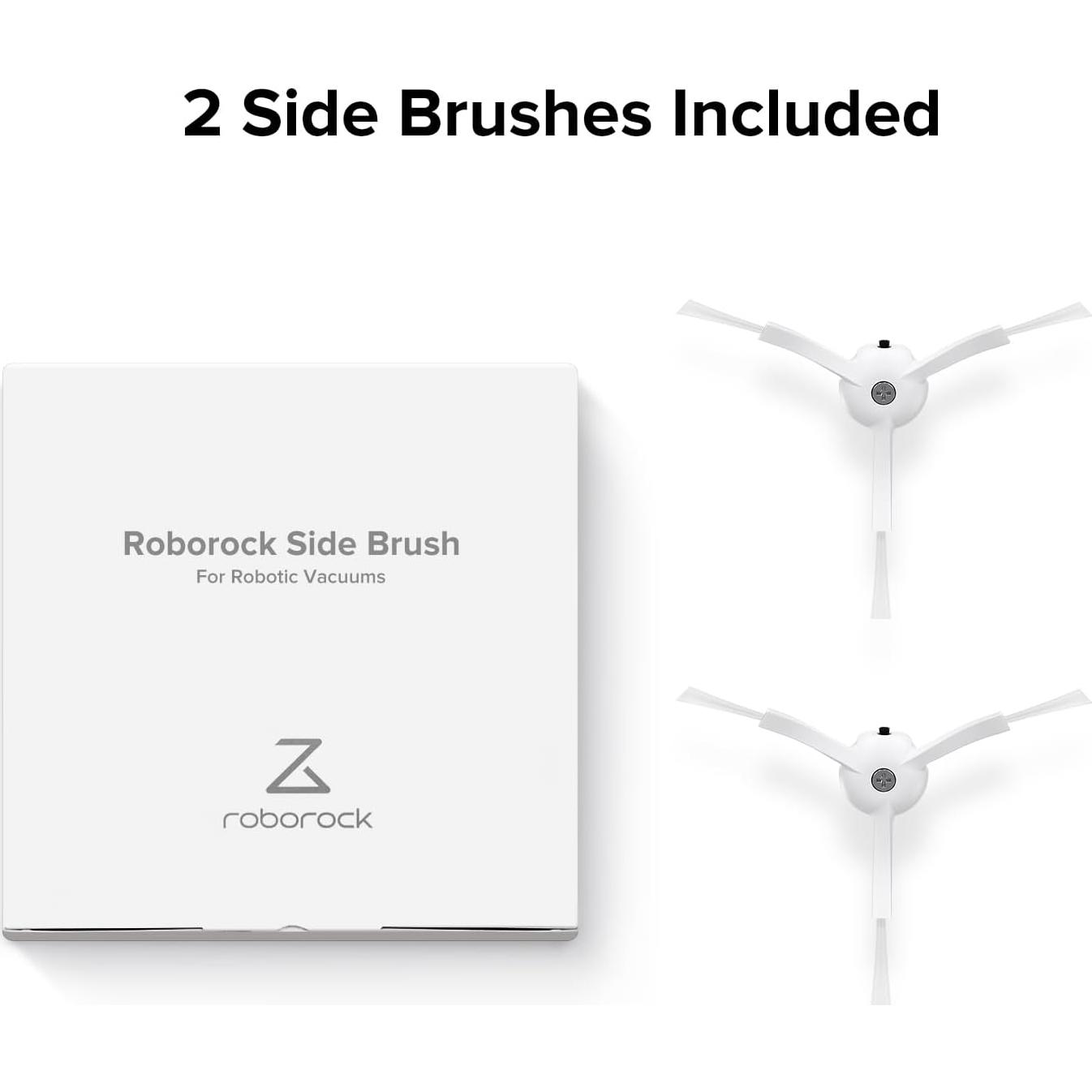 roborock Q8 Max Robot Vacuum and Mop Cleaner with 2Pcs Side Brushes Replacement Bundle