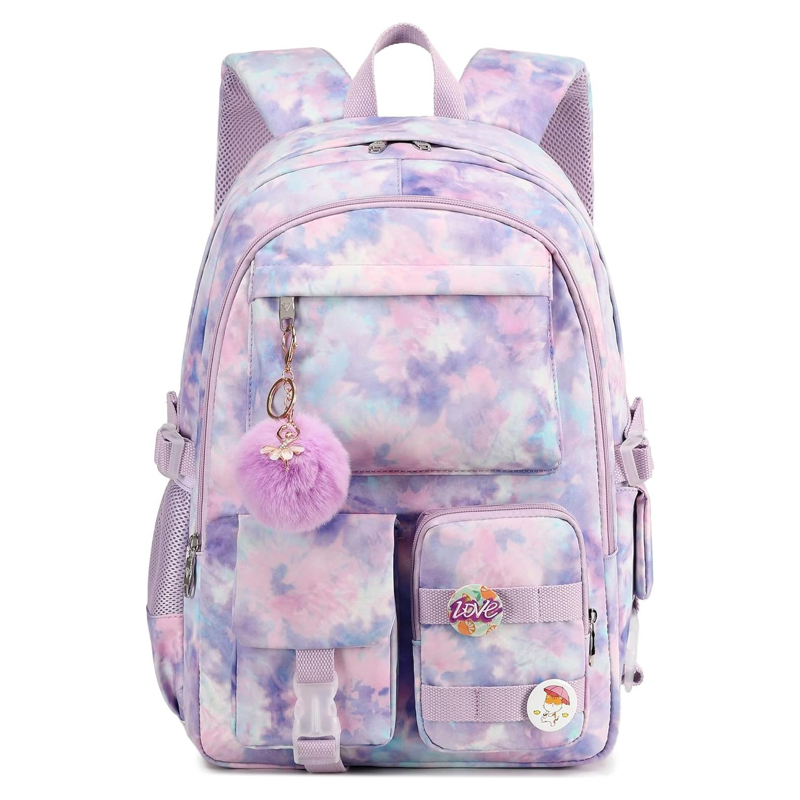 Mochila Hidds para Laptop 16" Antirrobo Tie-Dye Púrpura