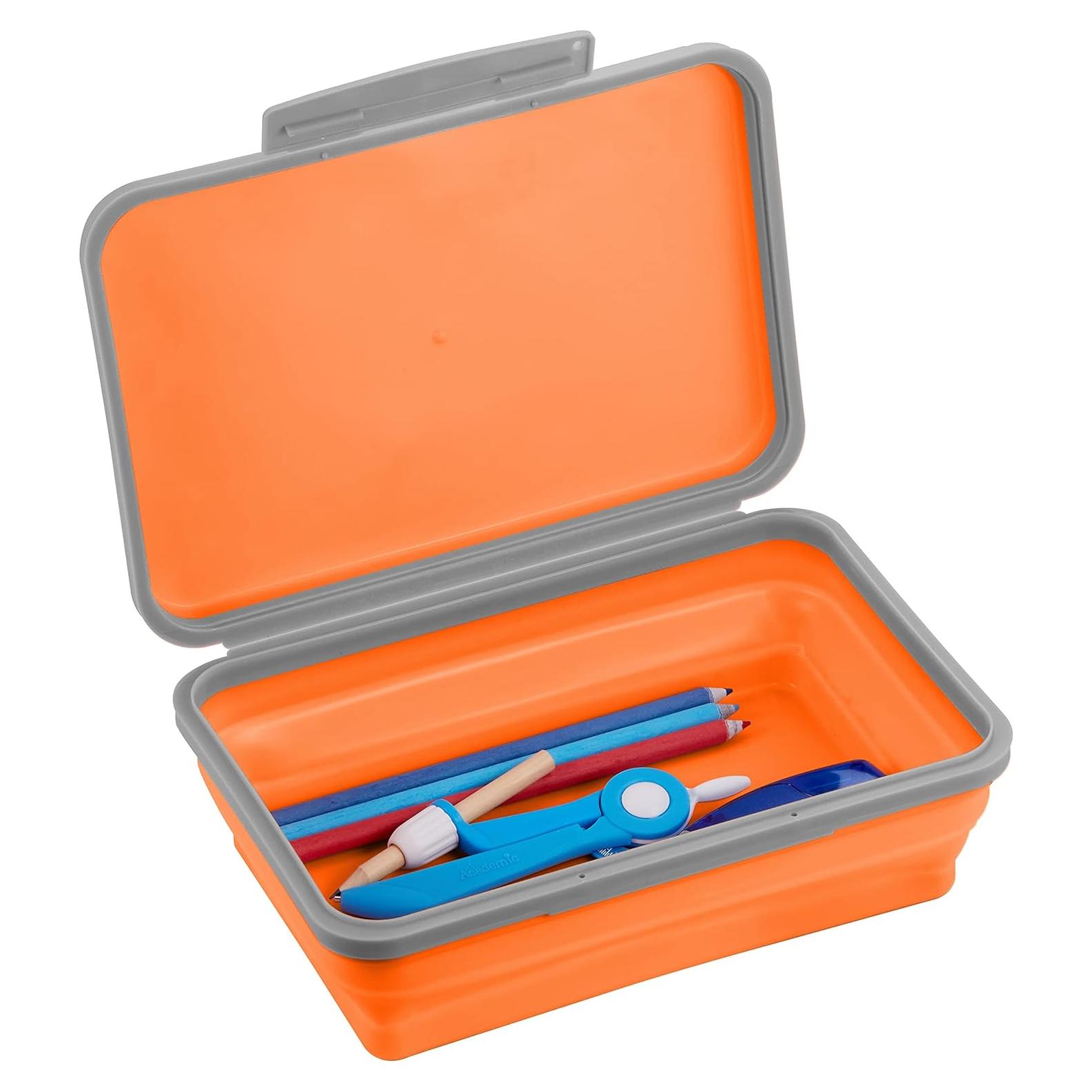 Caja de Almacenamiento Flexi It's Academic Naranja Plegable