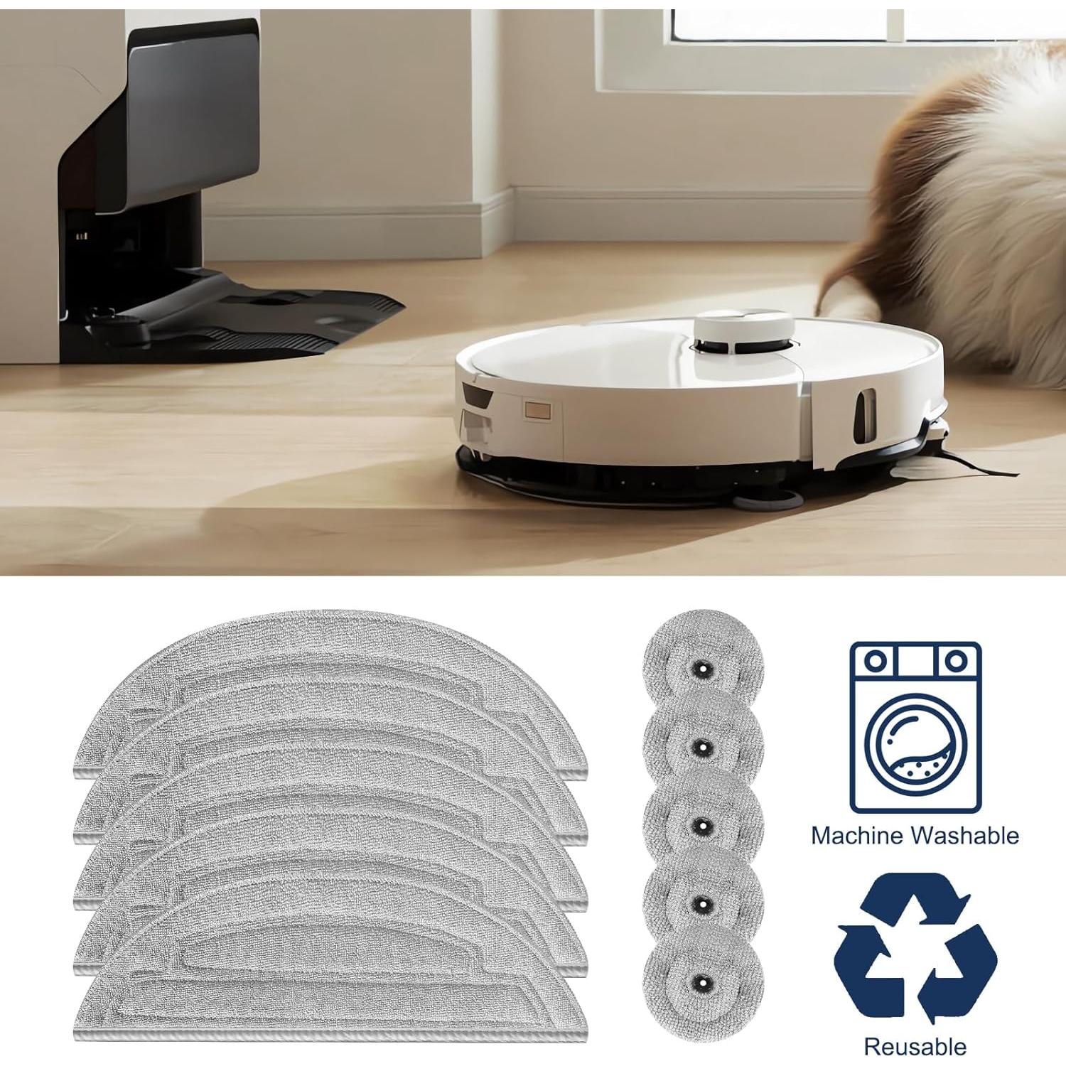 10 Paños de Microfibra Reemplazo para Roborock S8 MaxV Ultra