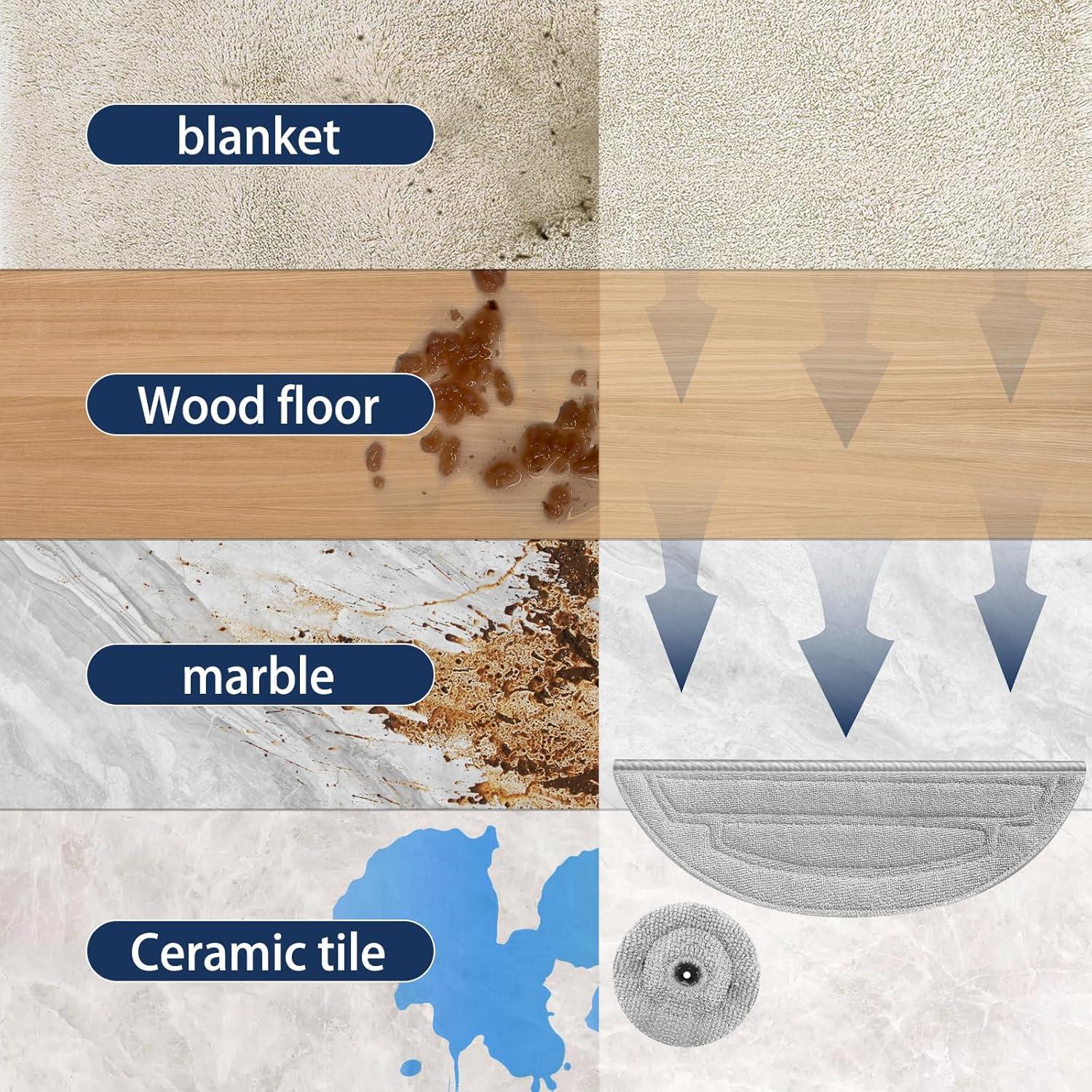 10 Paños de Microfibra Reemplazo para Roborock S8 MaxV Ultra