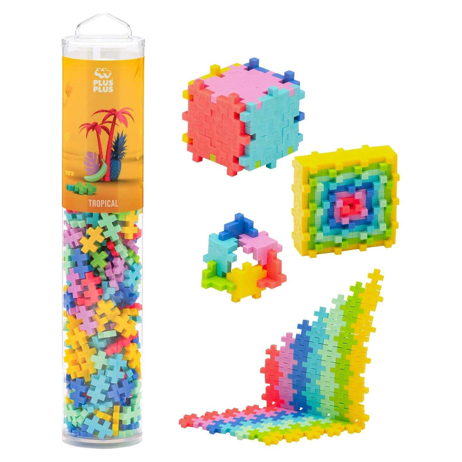 Plus-Plus 240 Piezas Bloques de Construcción STEM - Tubo Tropical