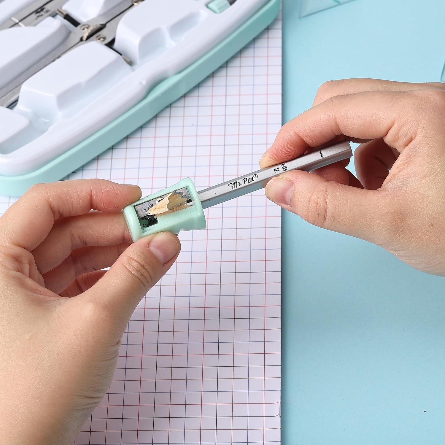 Juego de Geometría Mr. Pen 13 Piezas con Caja Verde