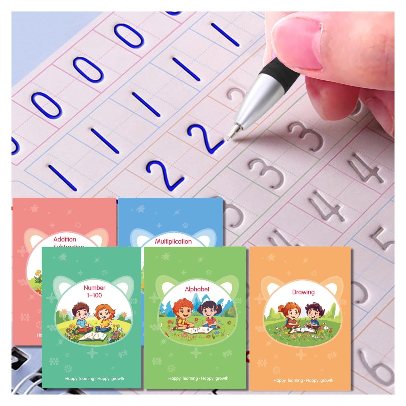 Cuaderno de Caligrafía Reutilizable ESAUYB 24x16cm 5 Libros