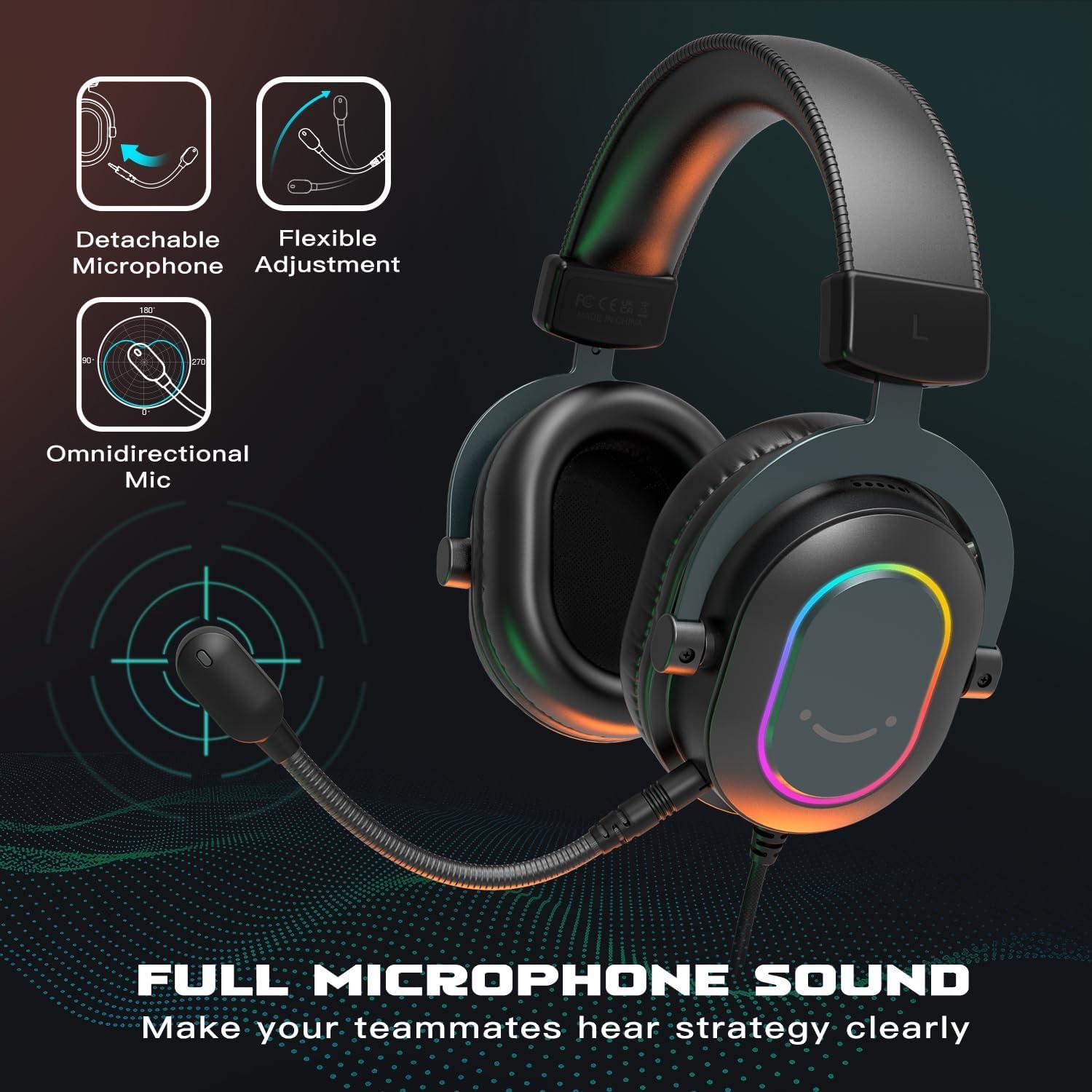 Auriculares Gaming FIFINE AmpliGame H6 USB 7.1 RGB