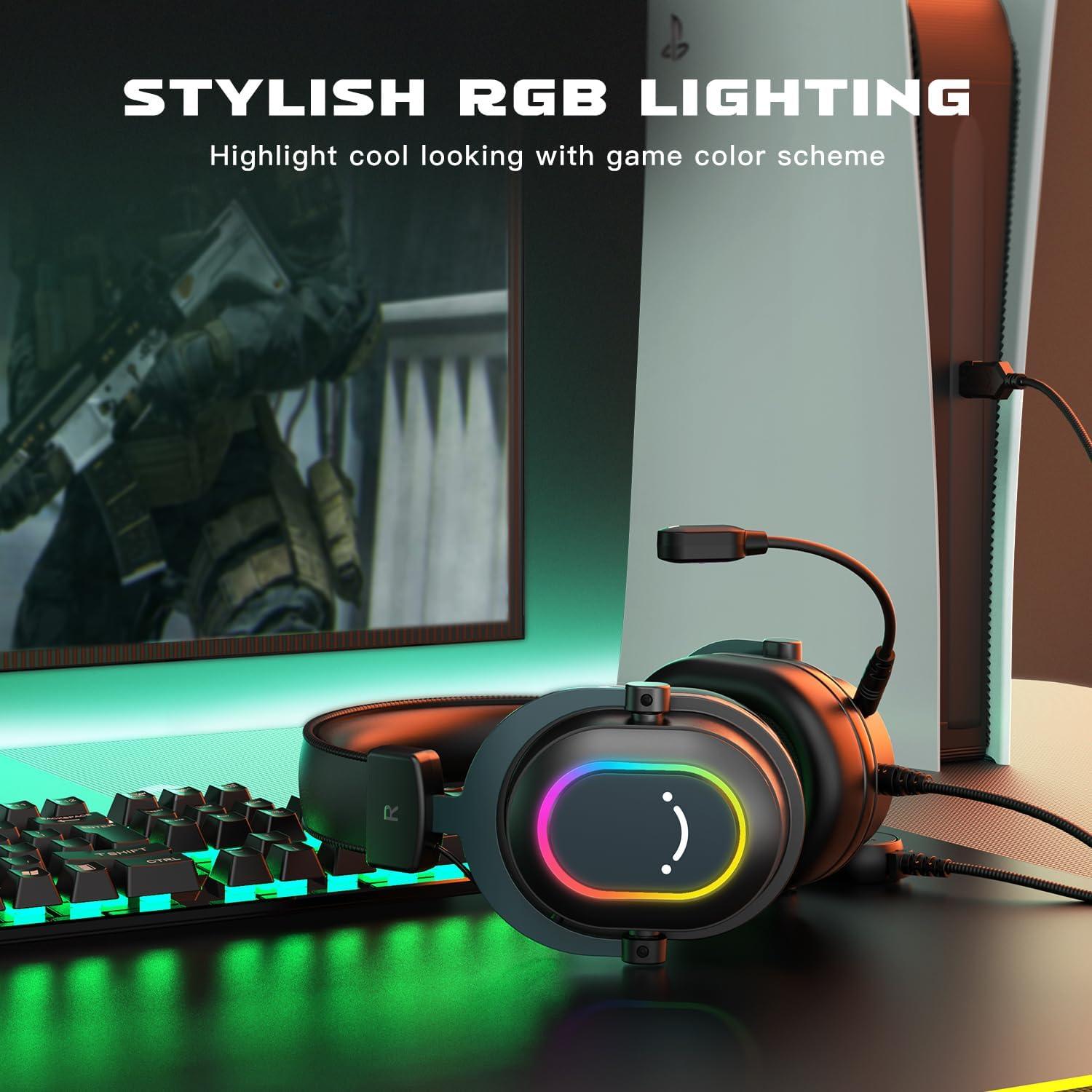 Auriculares Gaming FIFINE AmpliGame H6 USB 7.1 RGB
