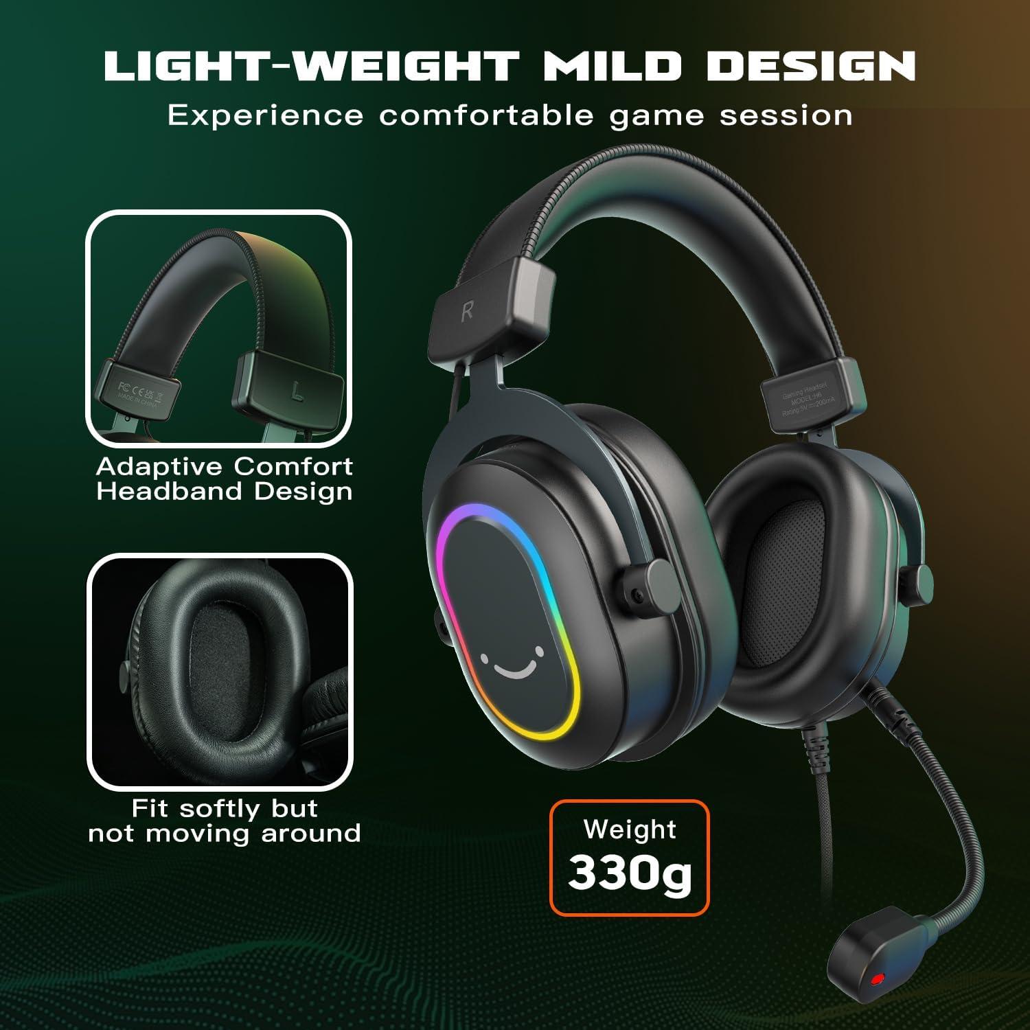 Auriculares Gaming FIFINE AmpliGame H6 USB 7.1 RGB