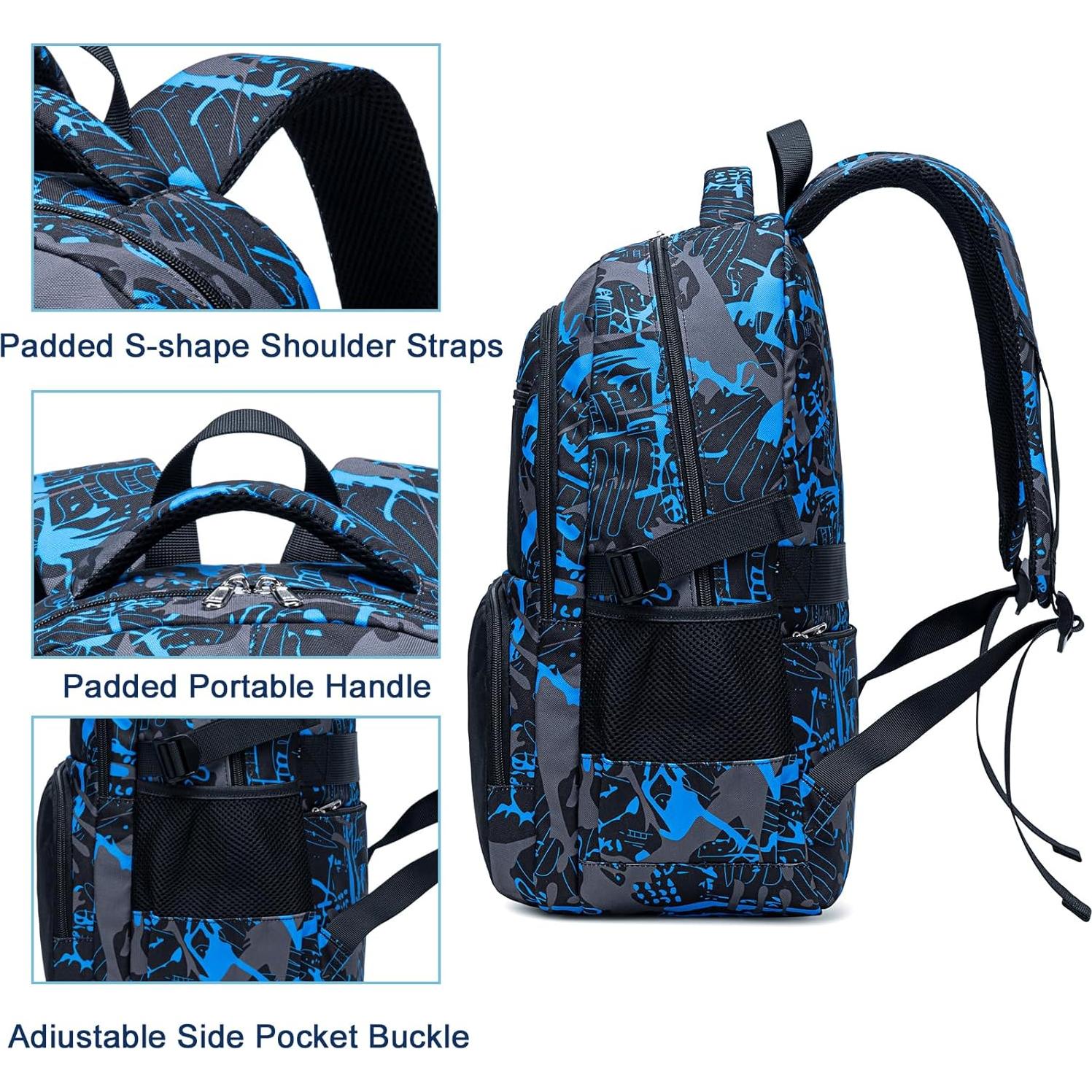 Mochila Escolar Camuflaje Bluboon para Niños 44.5x30.5cm