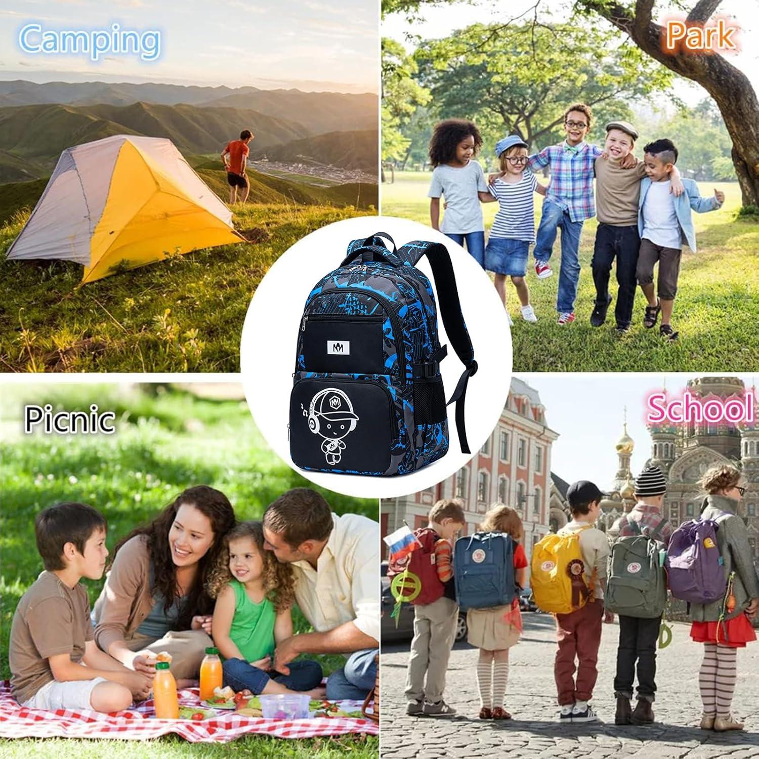 Mochila Escolar Camuflaje Bluboon para Niños 44.5x30.5cm