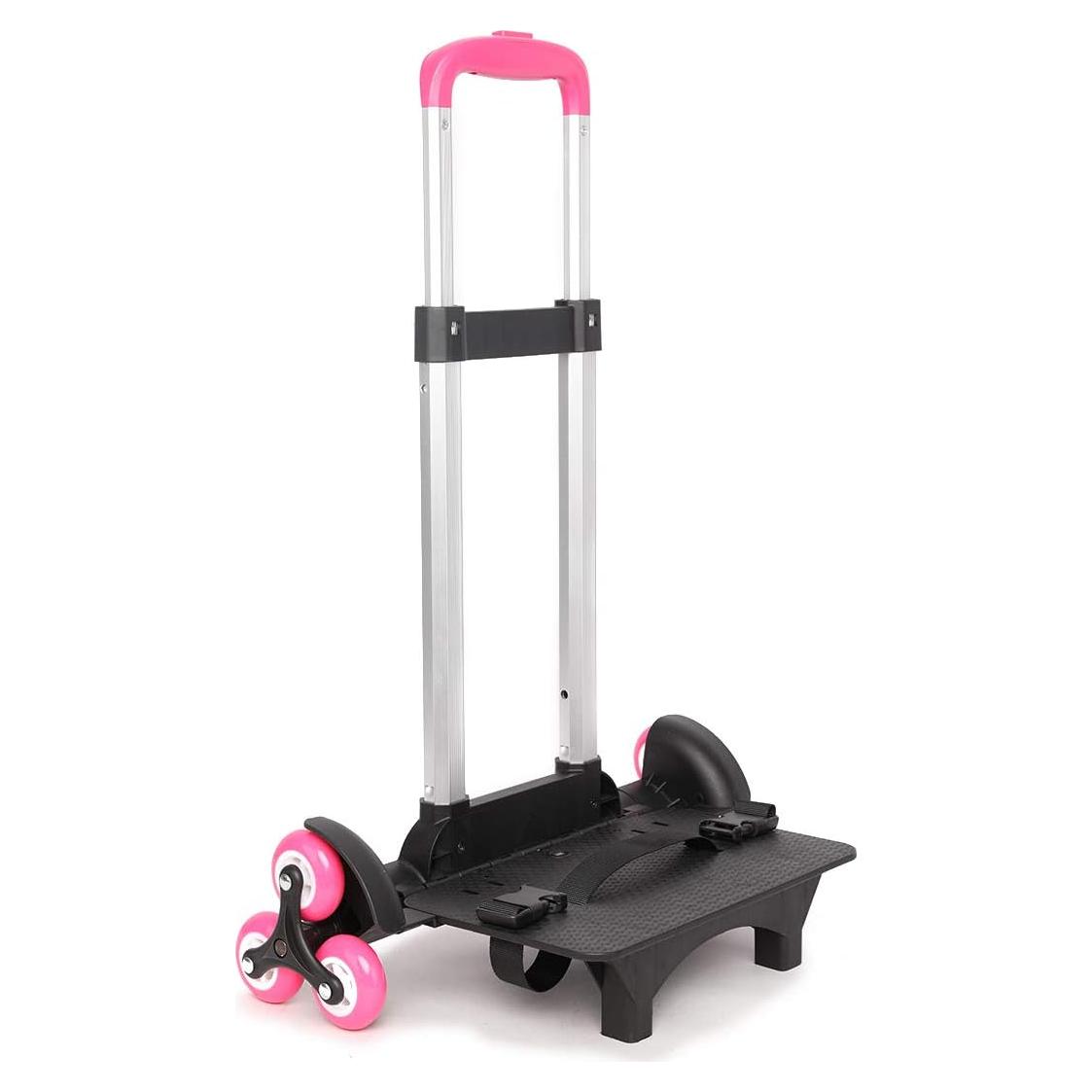 Carro de Mochila PROTAURI Rosa Plegable 6 Ruedas Ajustable