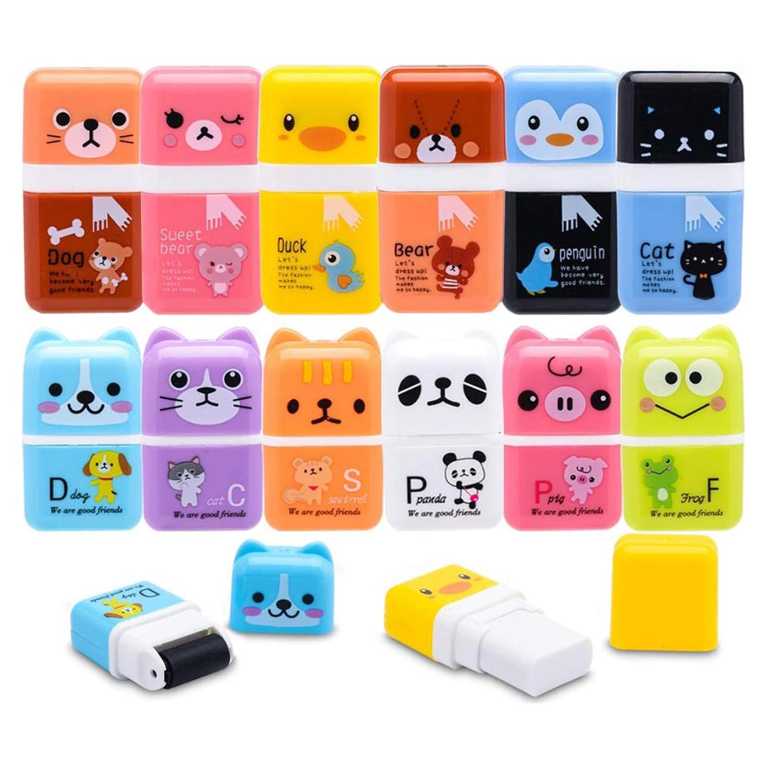 Borradores de lápiz Sooez 12 Pack con rodillo limpiador