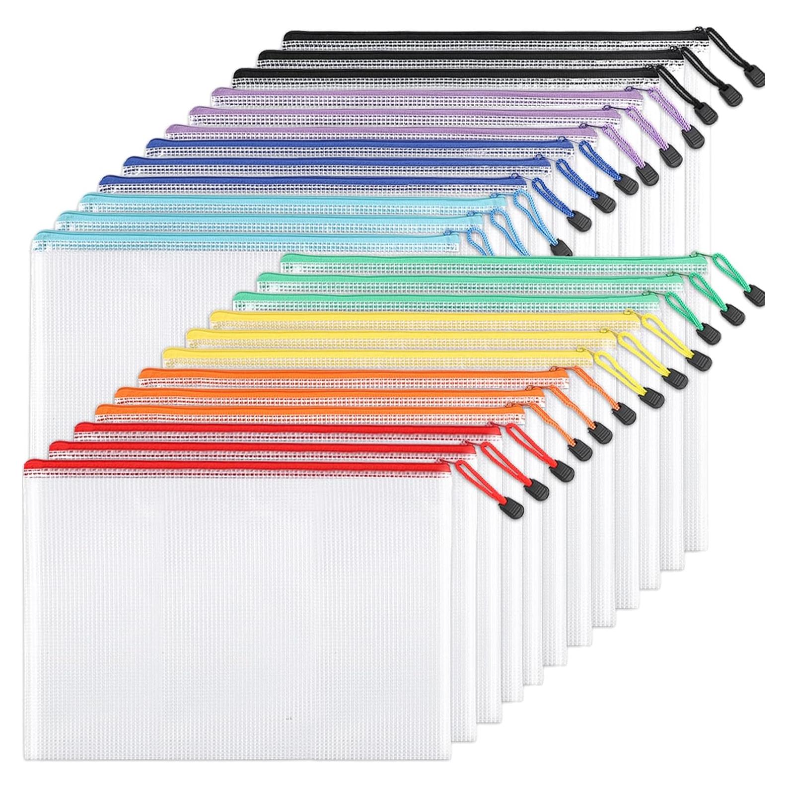 Bolsas de Cremallera A4 EOOUT 24 Piezas Multicolor