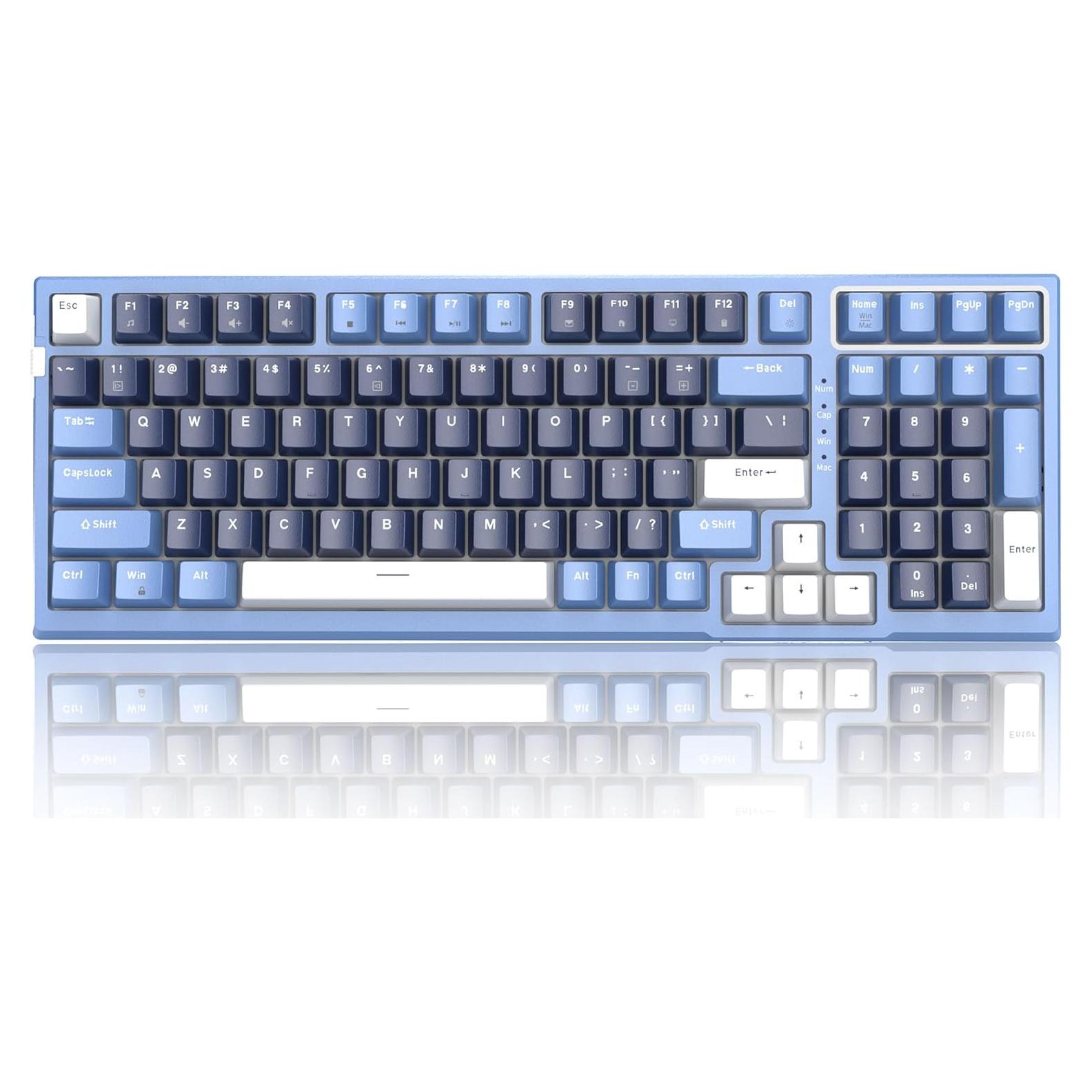 Teclado Mecánico MageGee SKY98 96% RGB Azul Prusiano