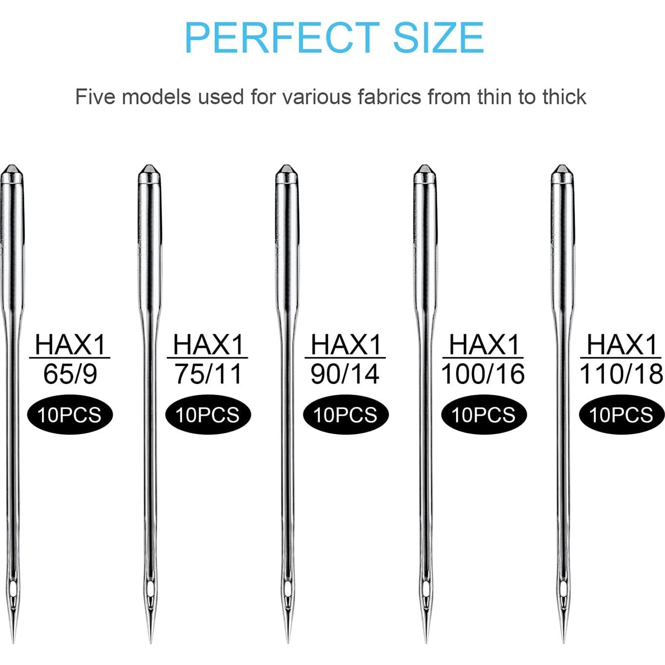 Agujas de Máquina de Coser Kidoom 50 PCS Universal HAX1