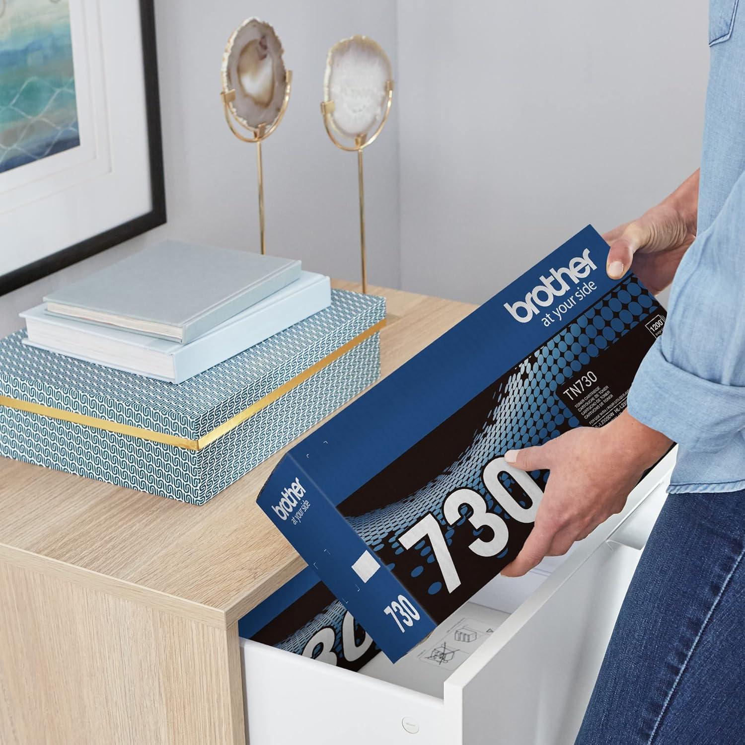 Cartucho de Tóner Negro Brother TN-730, Rinde 1200 Páginas