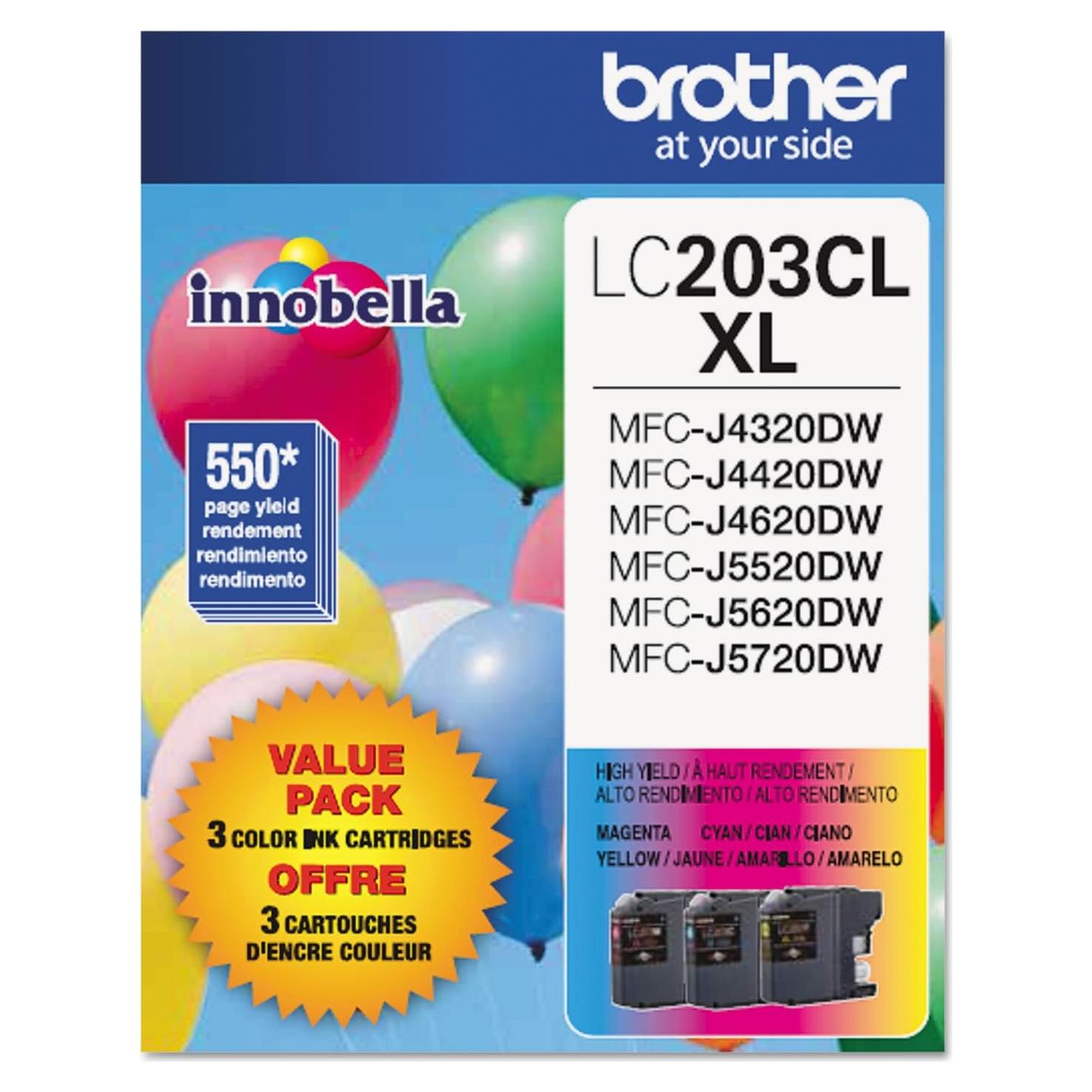 Cartucho de Tinta Color Brother LC2033PKS - Paquete de 3