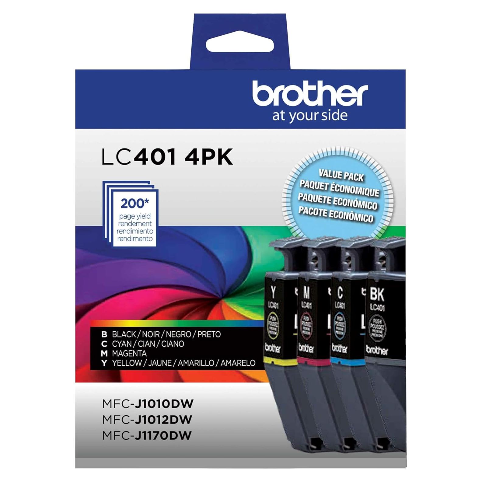 Cartuchos de tinta Brother LC4014PKS - Negro, Cian, Magenta, Amarillo