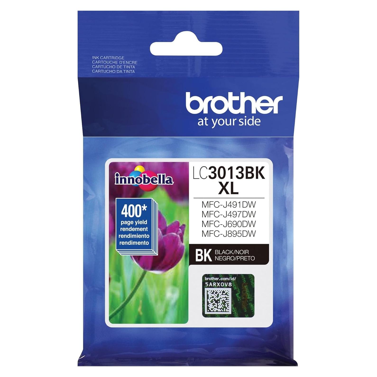 Cartucho de Tinta Negra Brother LC3013BK Alto Rendimiento 400 Páginas