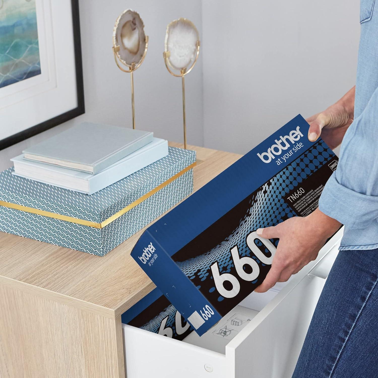 Cartucho de Tóner Brother TN660 Alta Capacidad Negro 2600 Páginas