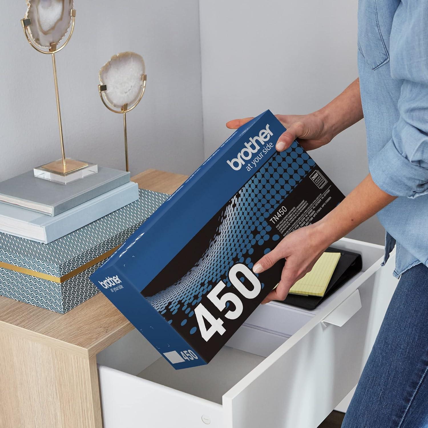 Cartucho de Tóner Negro Brother TN-450 Alta Capacidad 2600 Páginas