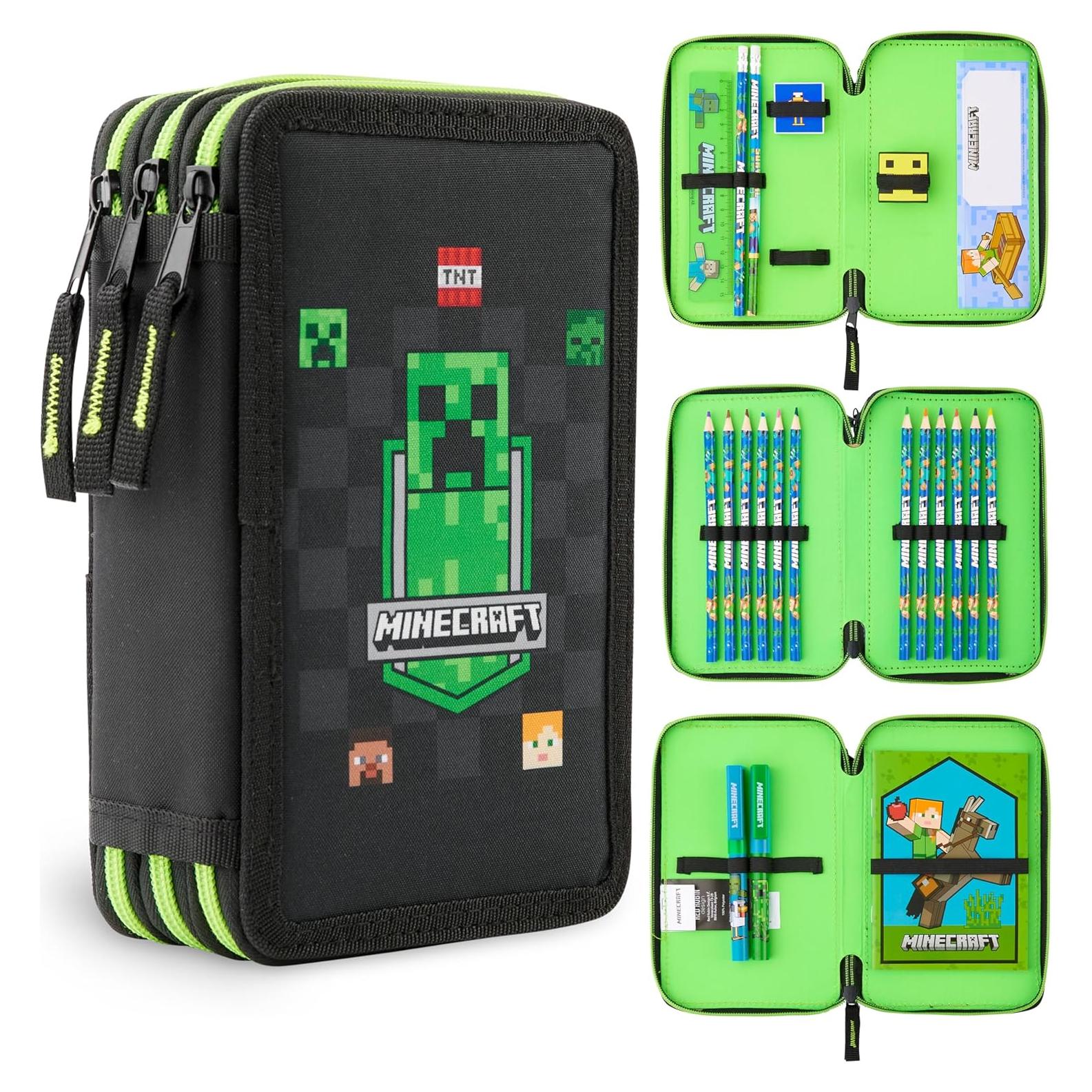 Estuche de Lápices Minecraft para Niños - Gran Capacidad