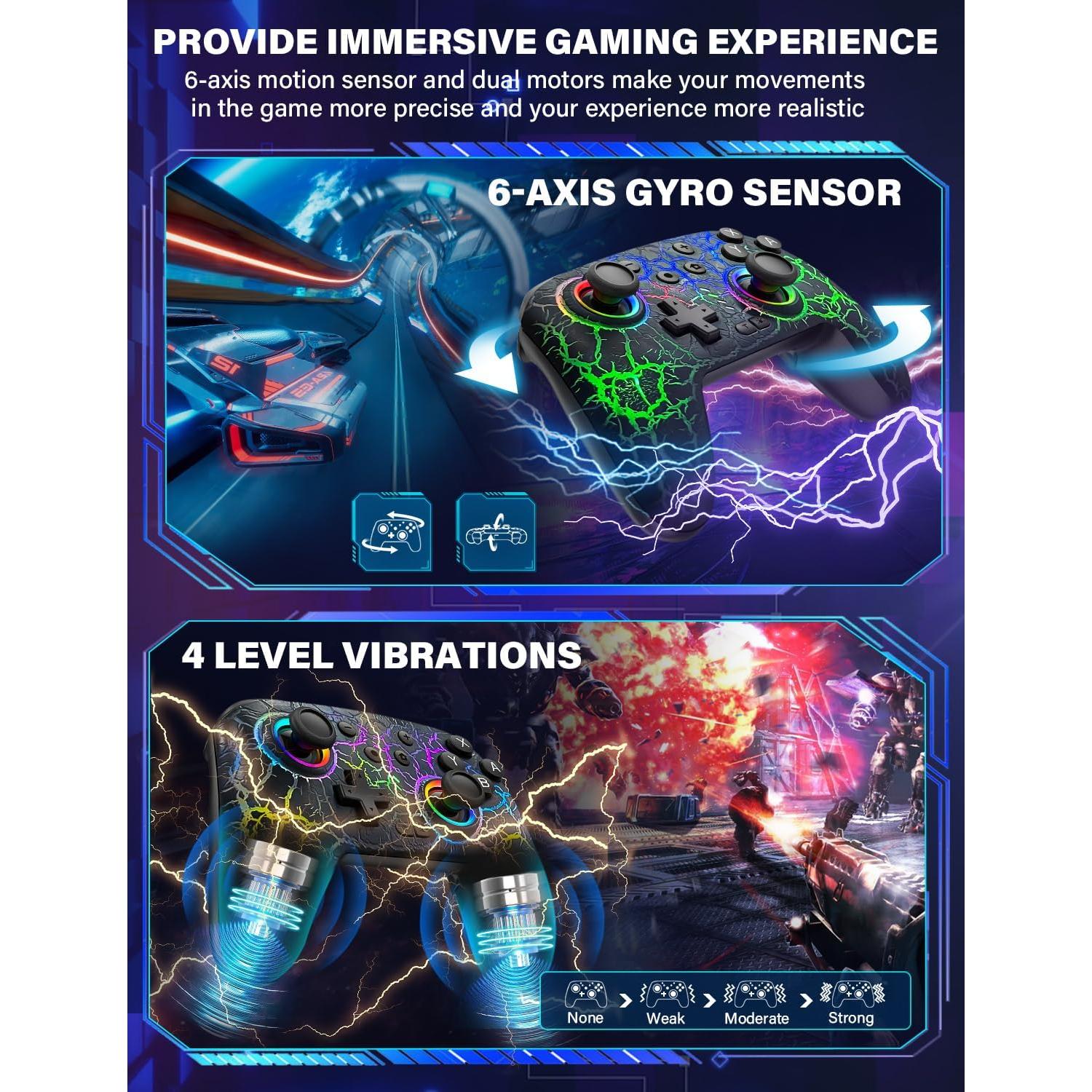 Controlador Pro ZRZLMVP Inalámbrico para Switch - 1000mAh