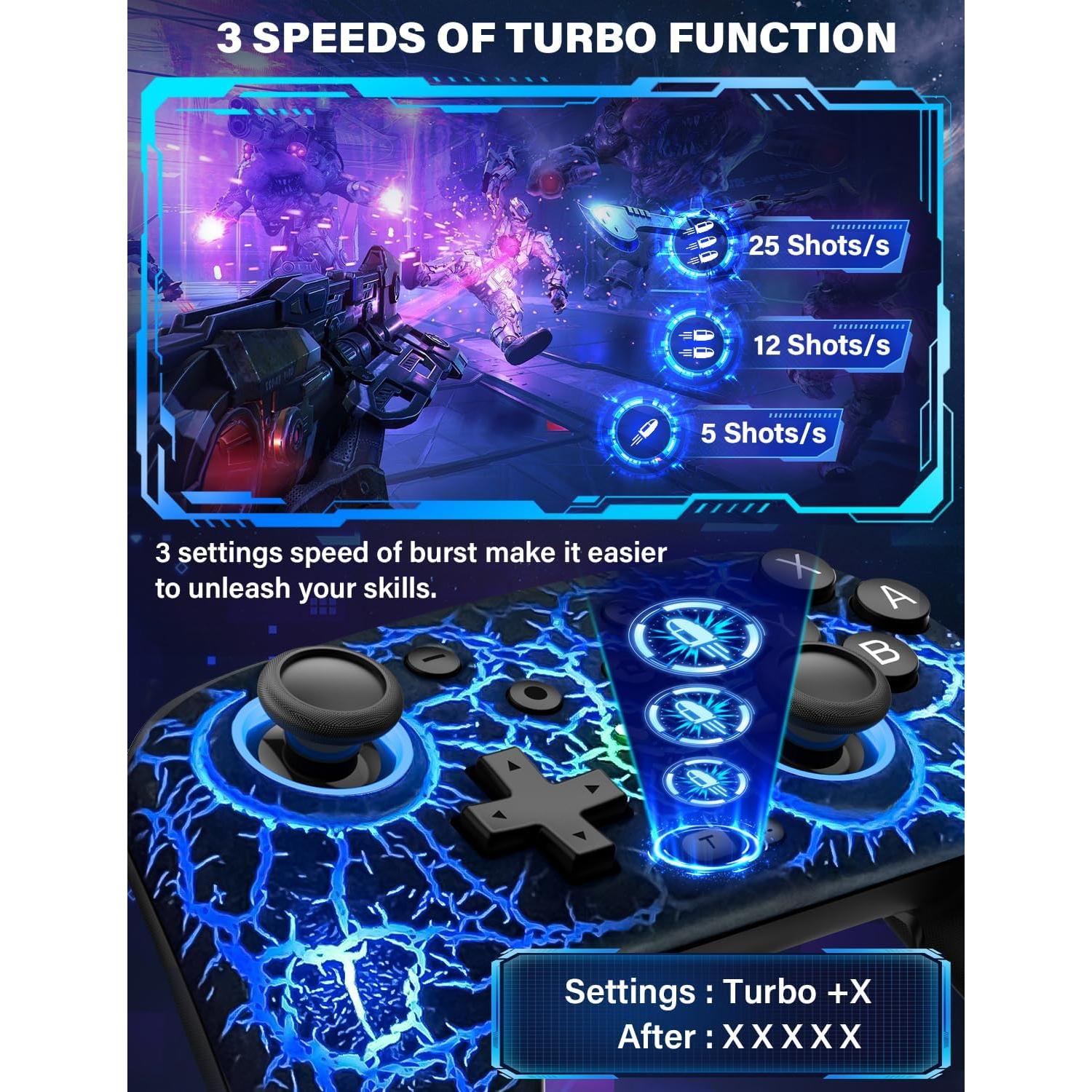 Controlador Pro ZRZLMVP Inalámbrico para Switch - 1000mAh