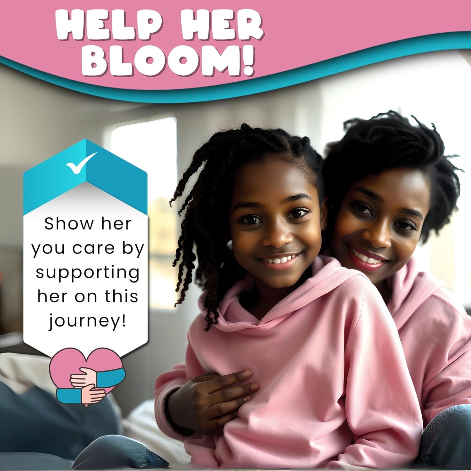 Kit Primer Período Bloom Rosa para Niñas 9-14 Años