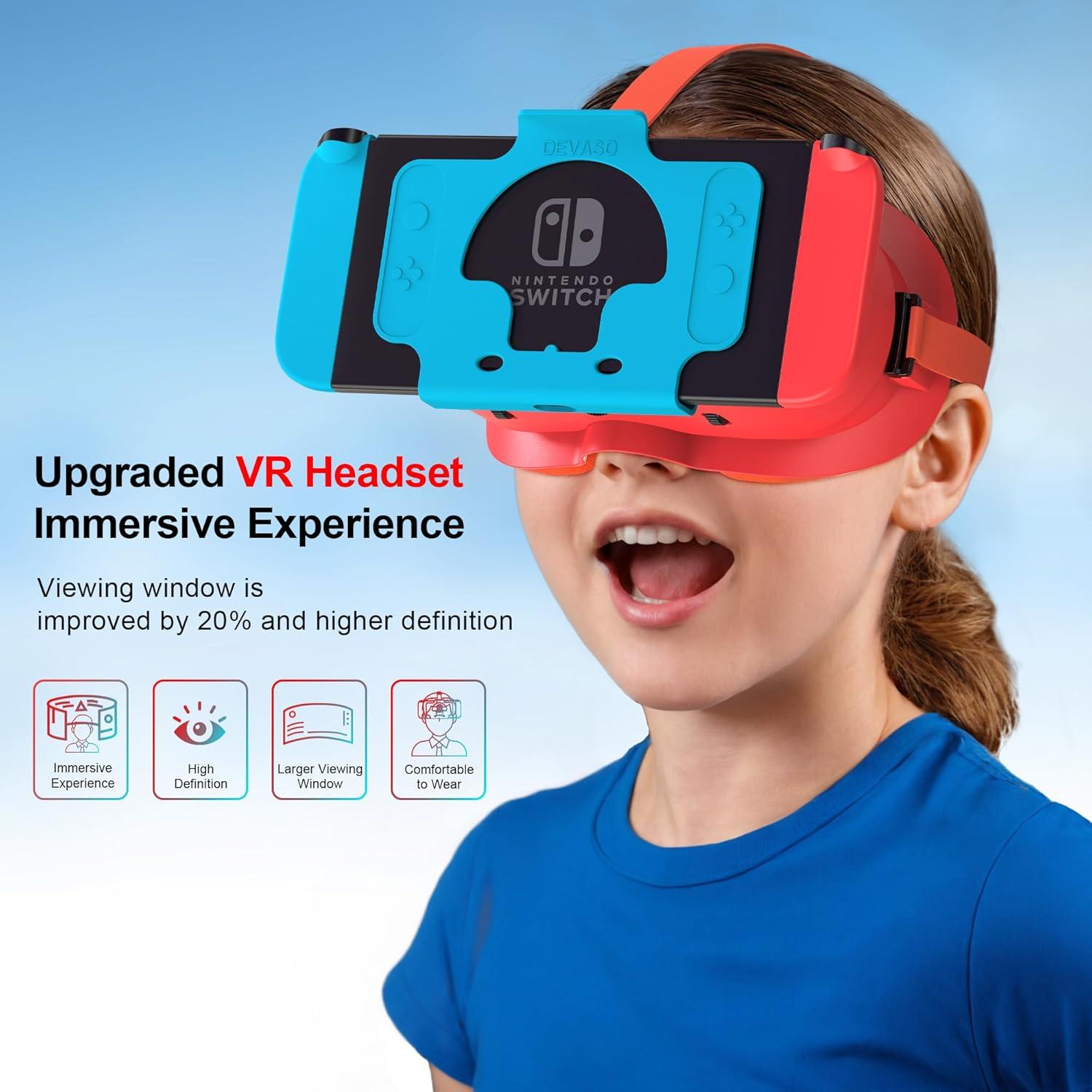 Auriculares VR DEVASO para Nintendo Switch y OLED, Lentes HD