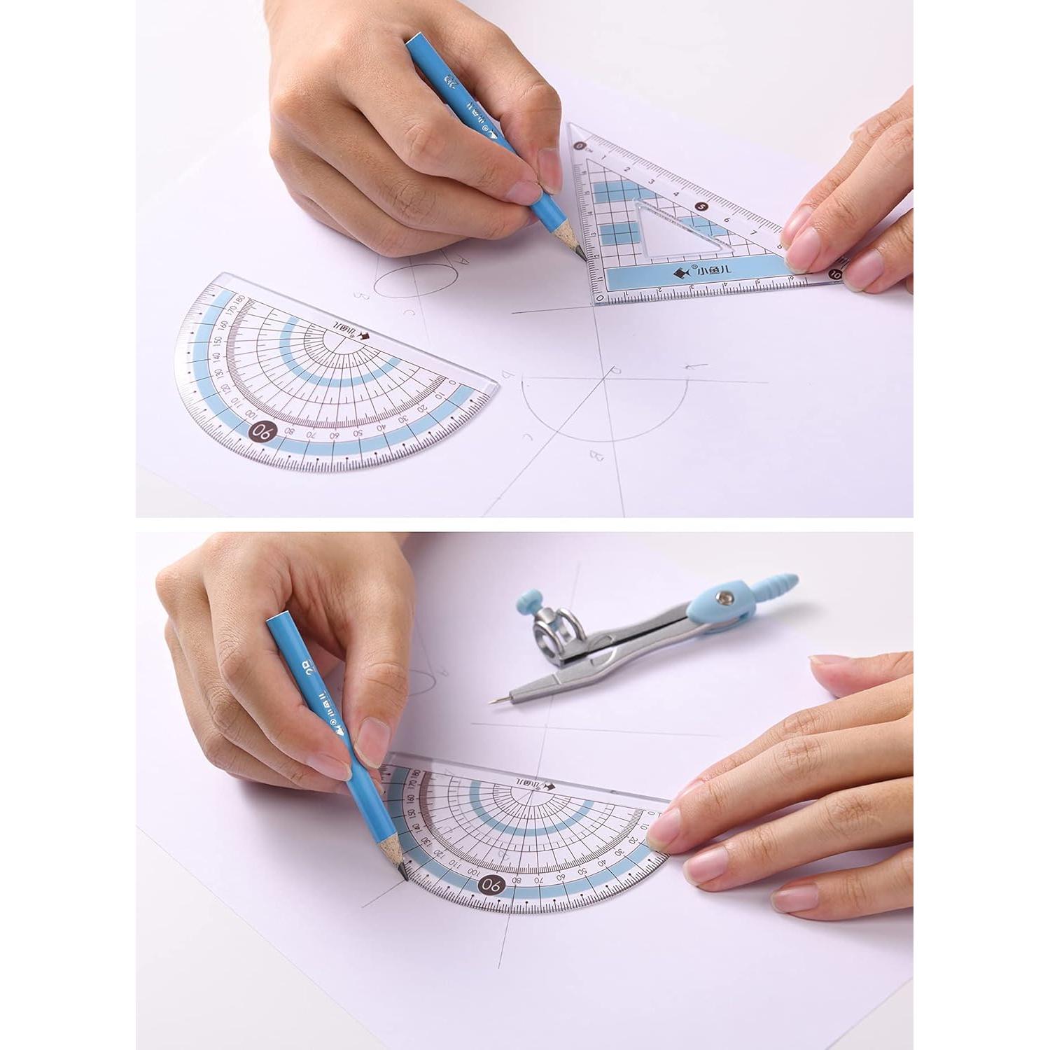 Juego de compás Waremew 8 piezas con caja irrompible