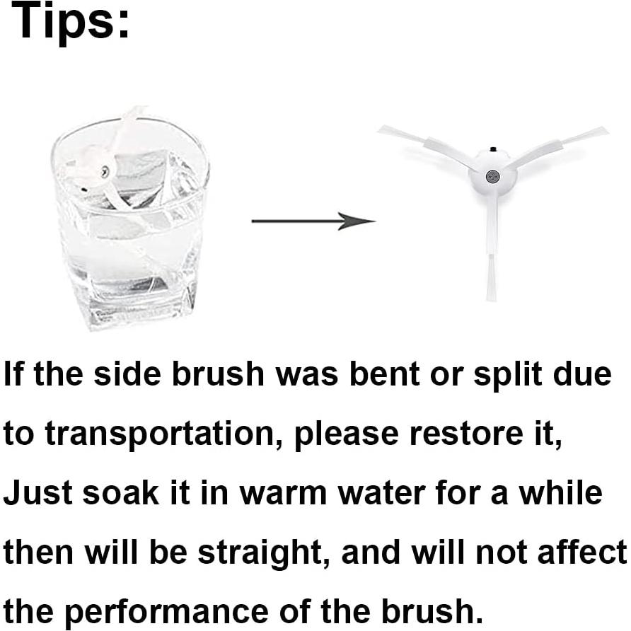 Cepillos laterales Ronsit para Roborock S5 S6 E20 E25 E35 - Paquete de 6
