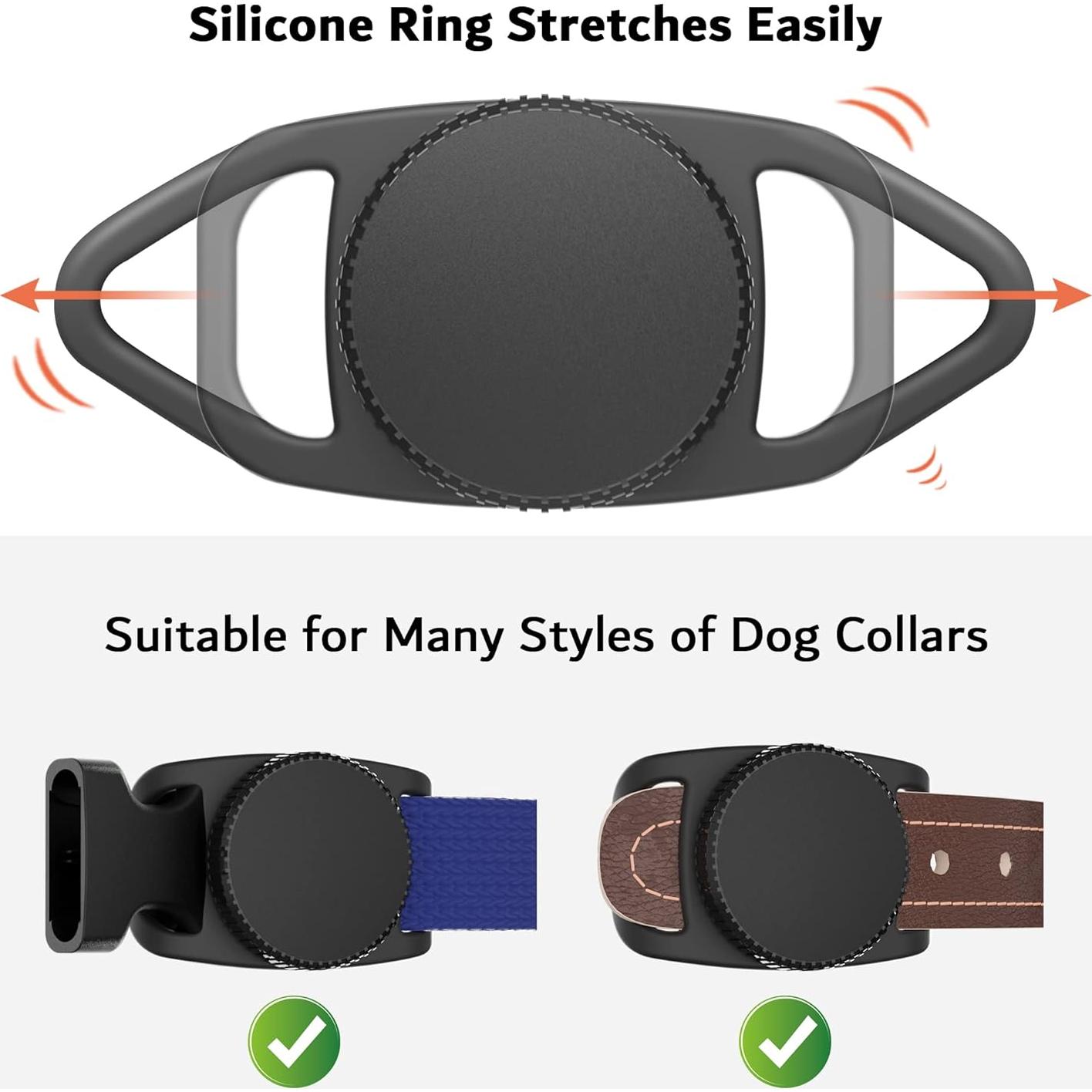 Soporte Impermeable PZOZ para Collar de Perro AirTag - 2 Unidades