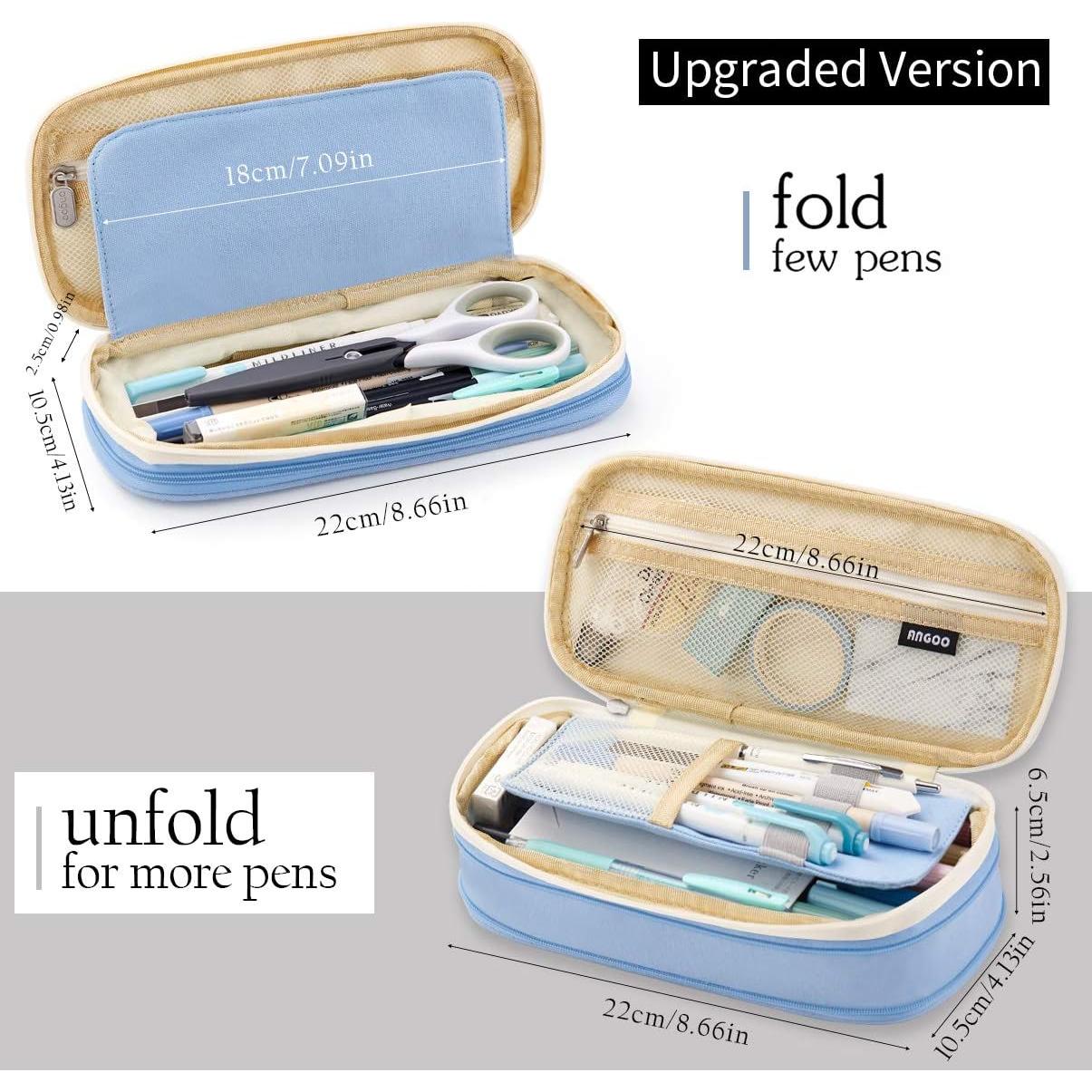 Estuche de Lápiz EASTHILL Azul Claro 22x10.5cm Gran Capacidad