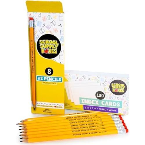 Caja de Suministros Escolares Esenciales - 91 Piezas