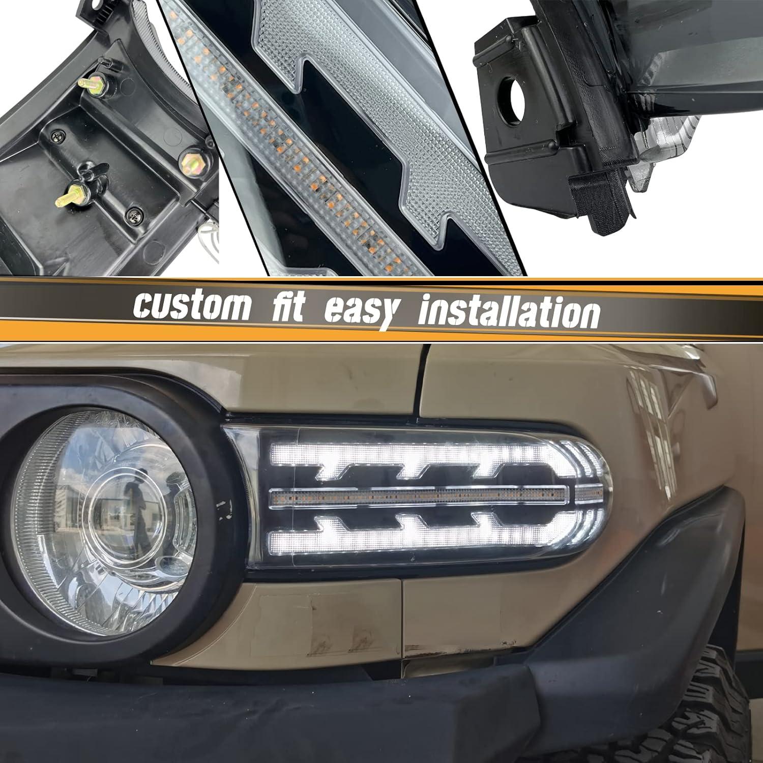 Luz de Circulación Diurna LED PGTOPONE para Toyota FJ Cruiser 2007-2021