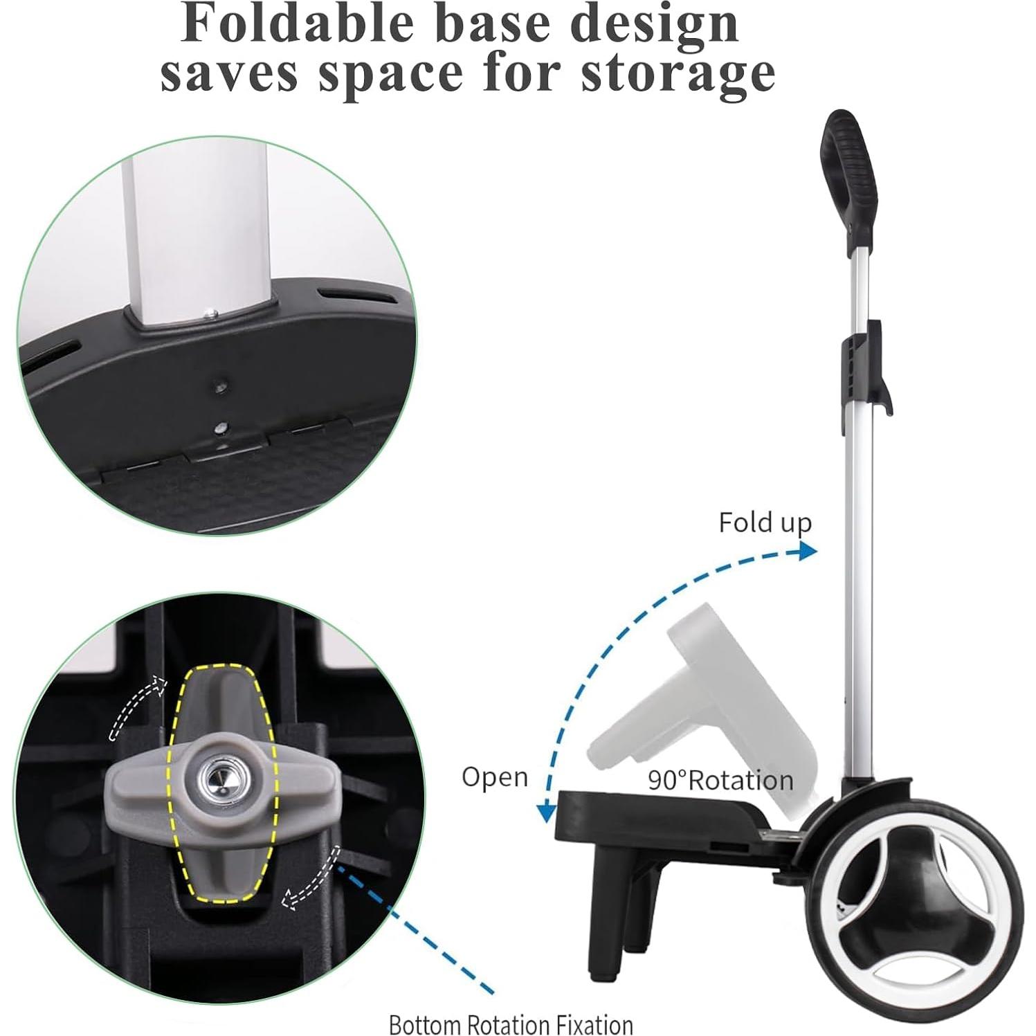 Carro de Mochila HapBoby Plegable con Ruedas Silenciosas