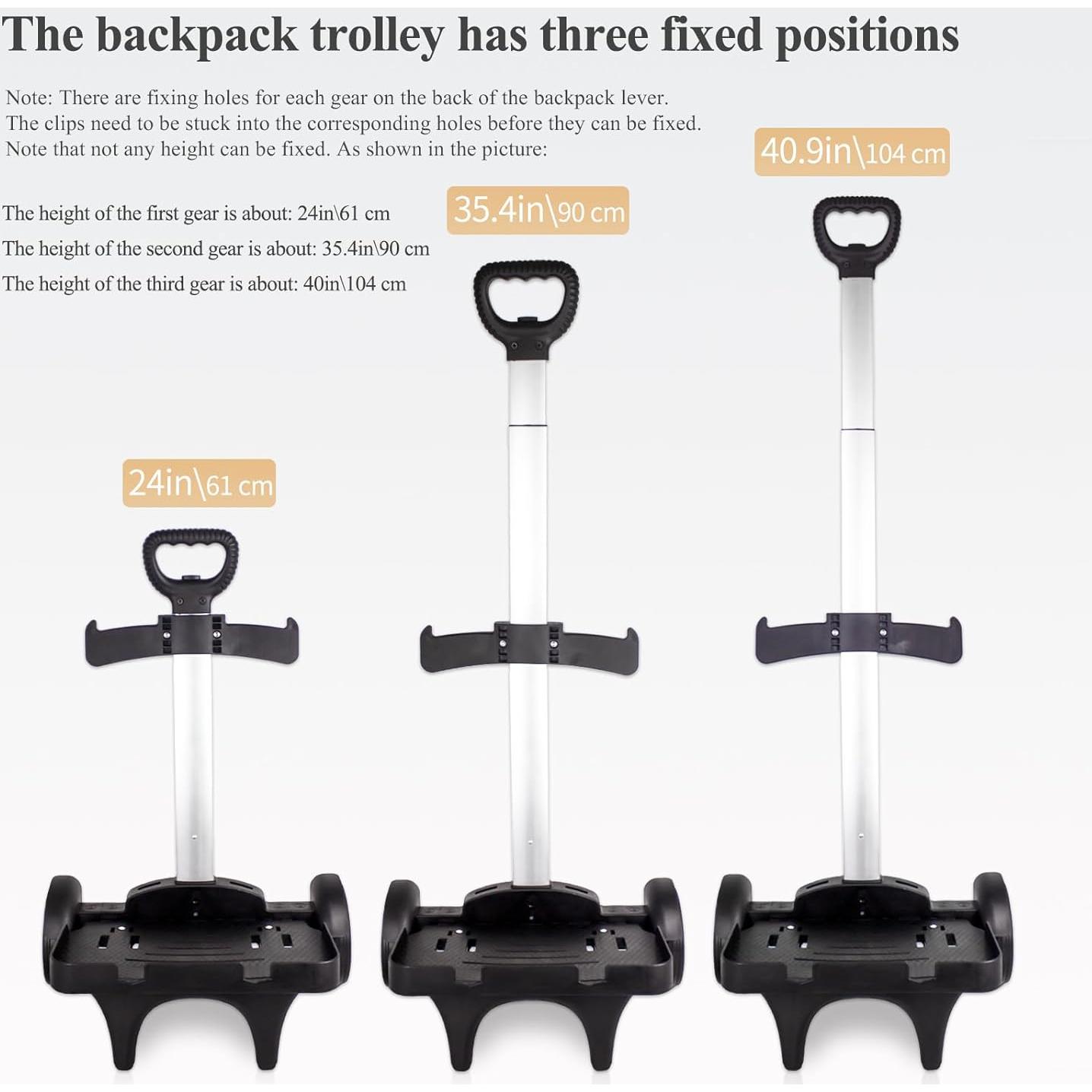 Carro de Mochila HapBoby Plegable con Ruedas Silenciosas
