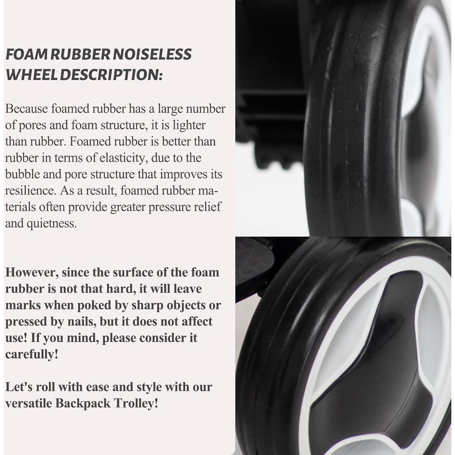 Carro de Mochila HapBoby Plegable con Ruedas Silenciosas