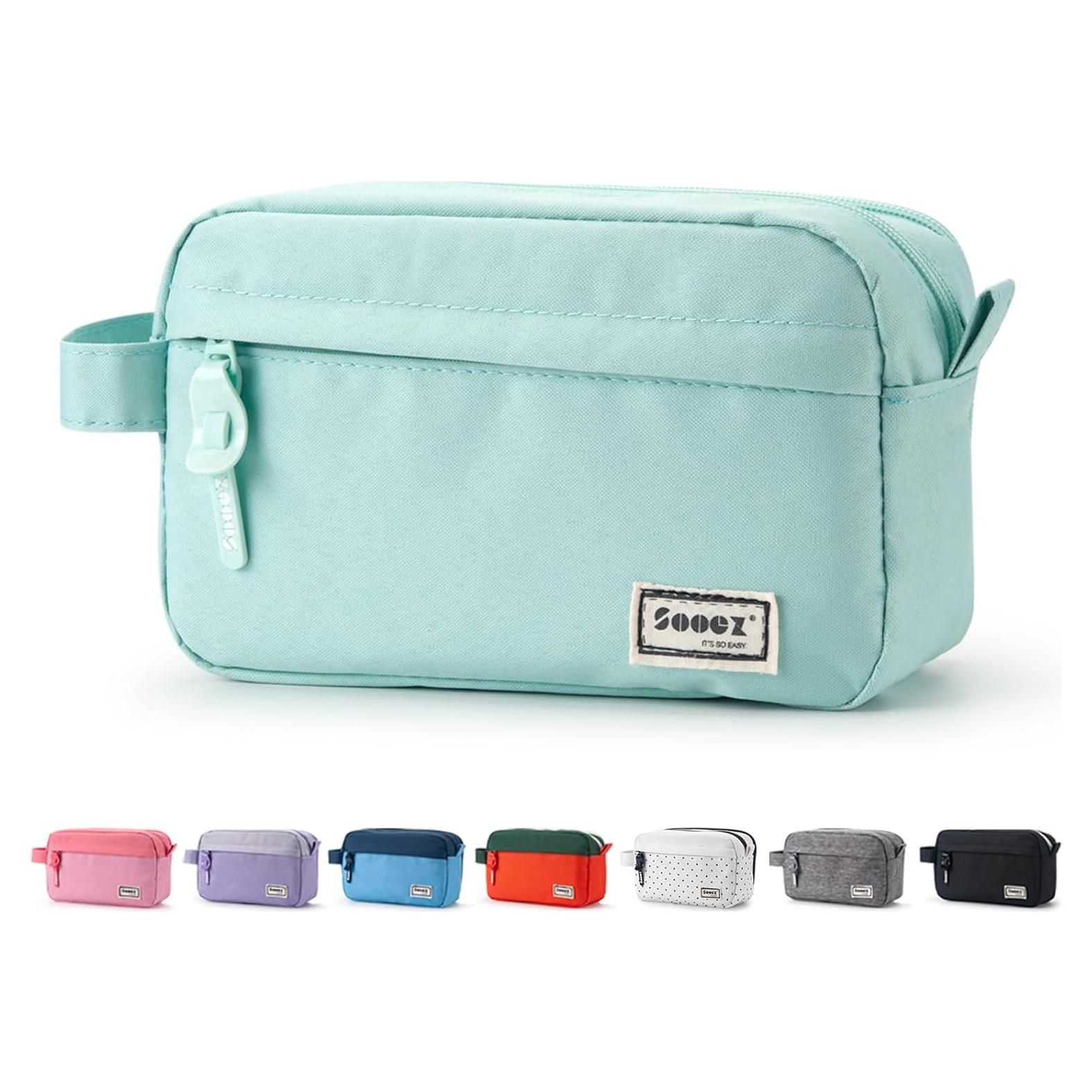 Estuche Sooez Verde Menta, Gran Bolsa Organizadora de Lápices